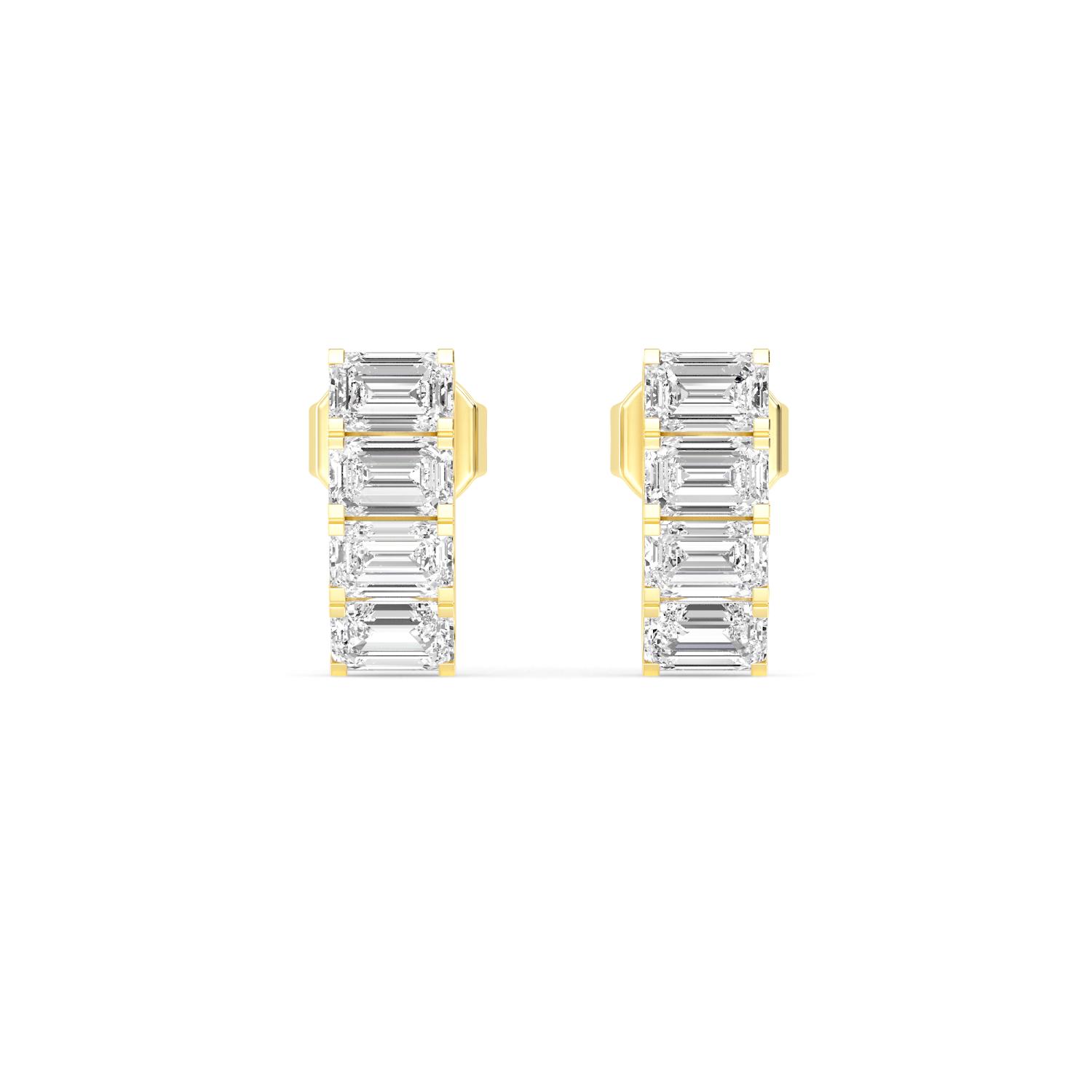 14K Yellow Gold Diamond Earrings