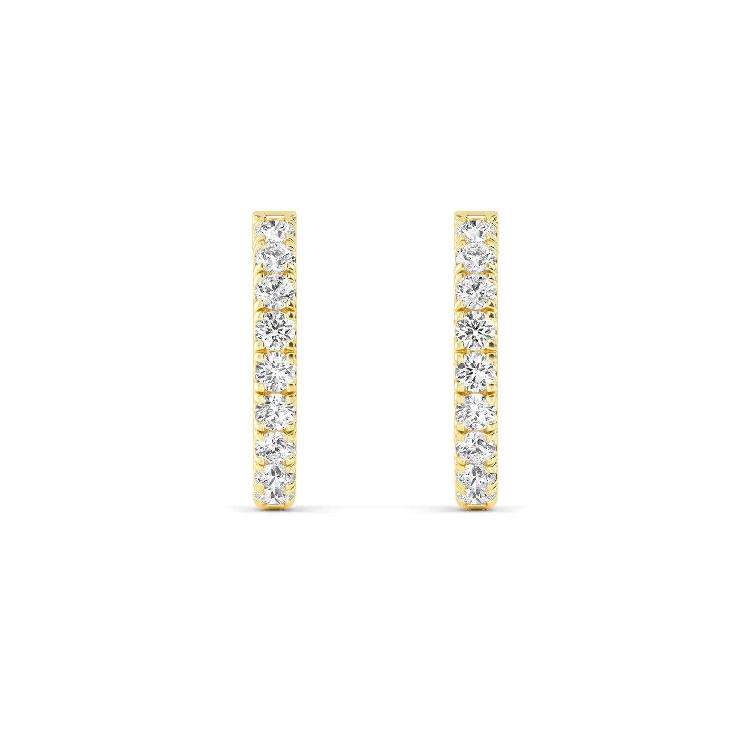 14K Yellow Gold Diamond Earrings