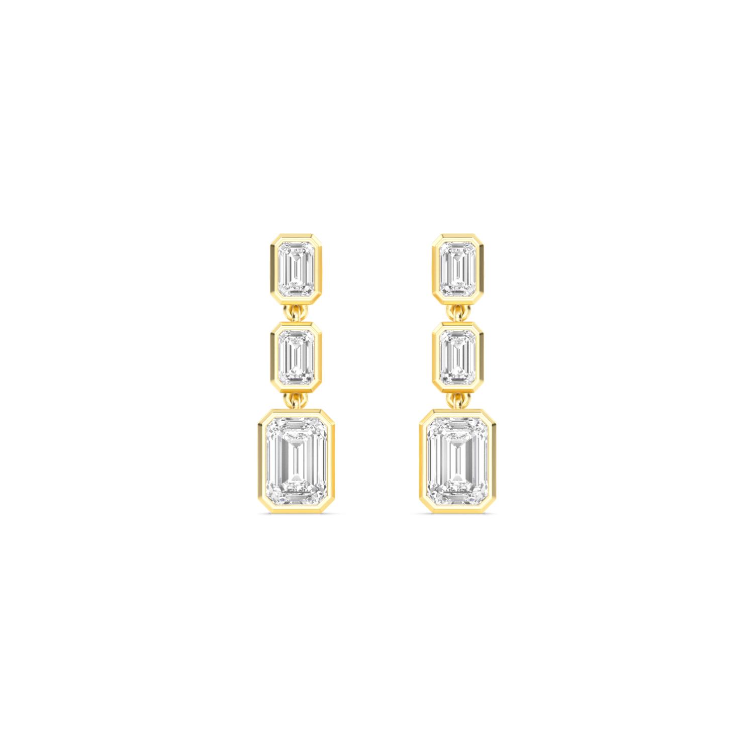 14K Yellow Gold Diamond Earrings
