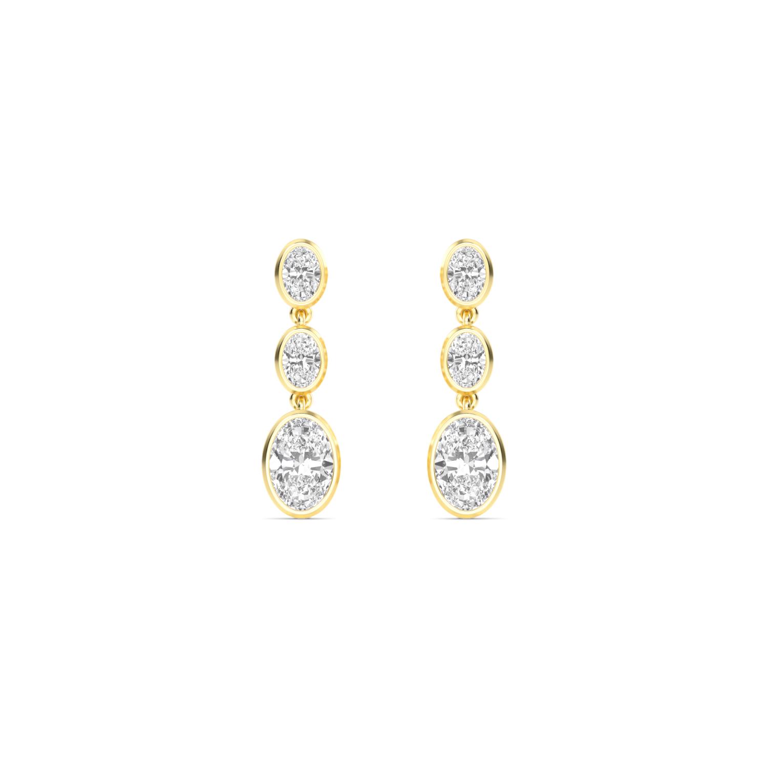 14K Yellow Gold Diamond Earrings