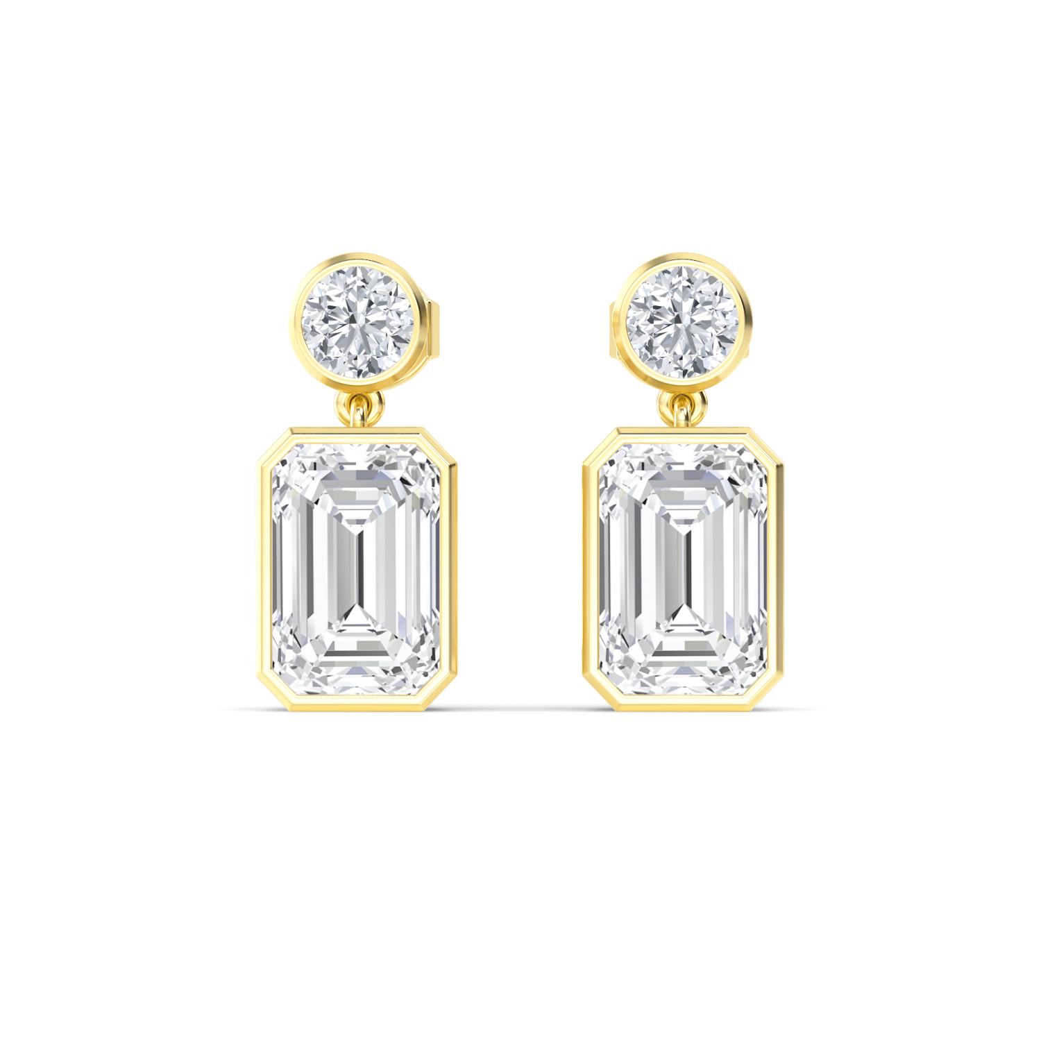14K Yellow Gold Diamond Earrings