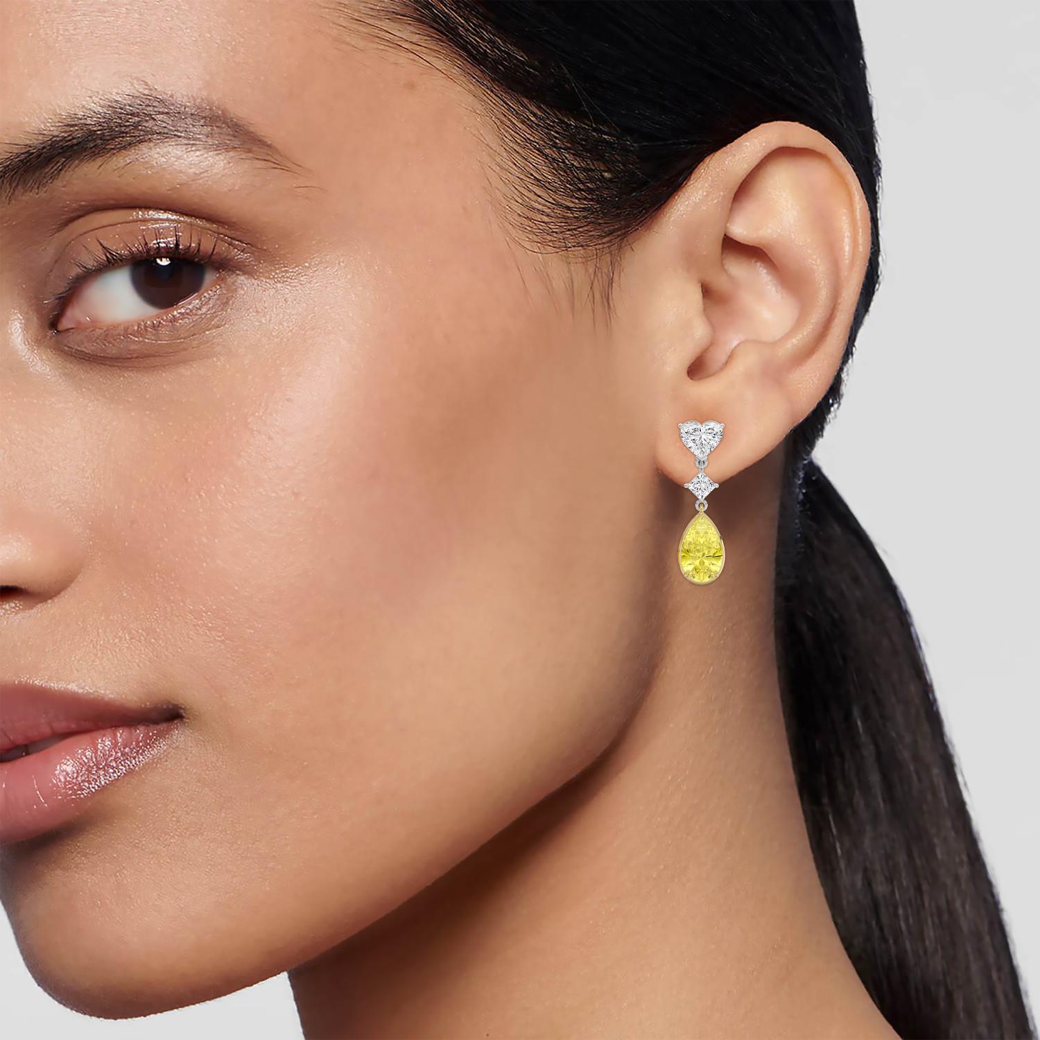 10K Yellow & White Gold Diamond Earrings _Y