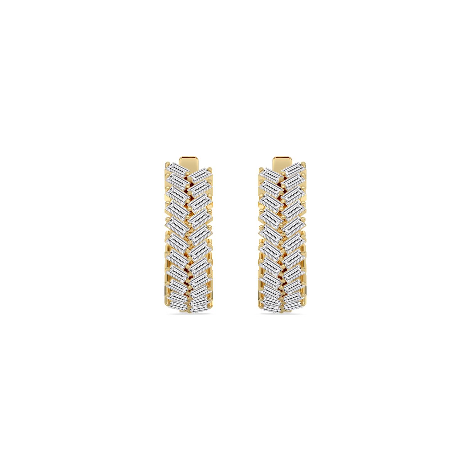 14K Yellow Gold Diamond Earrings