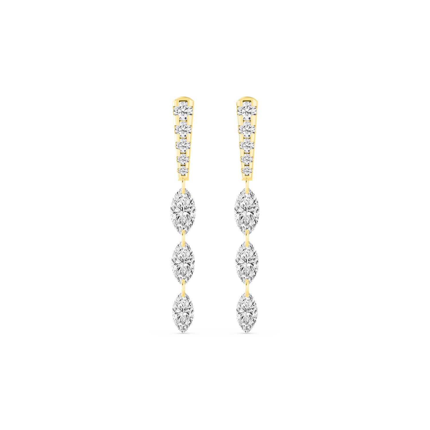 14K Yellow Gold Diamond Earrings