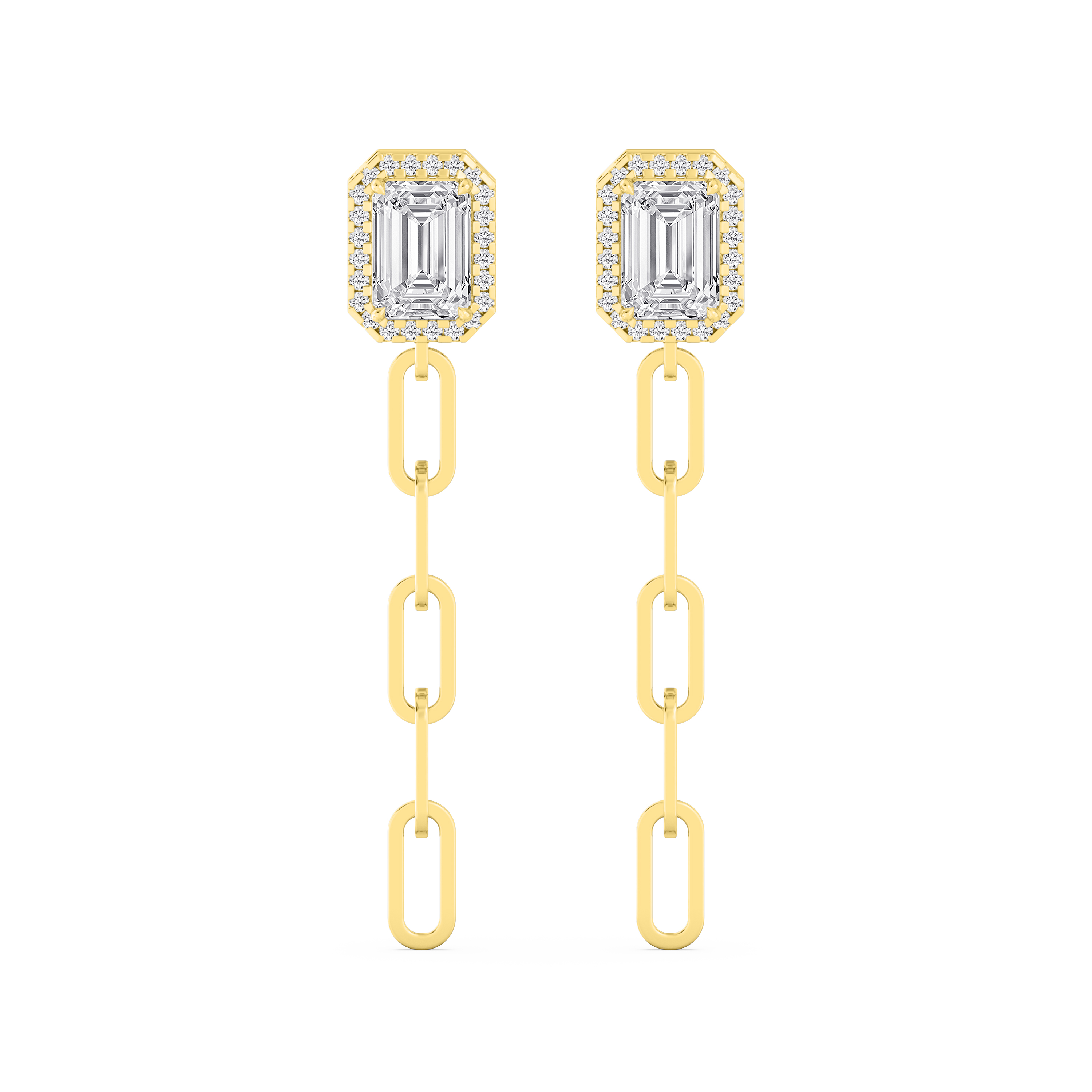 14K Yellow Gold Diamond Earrings