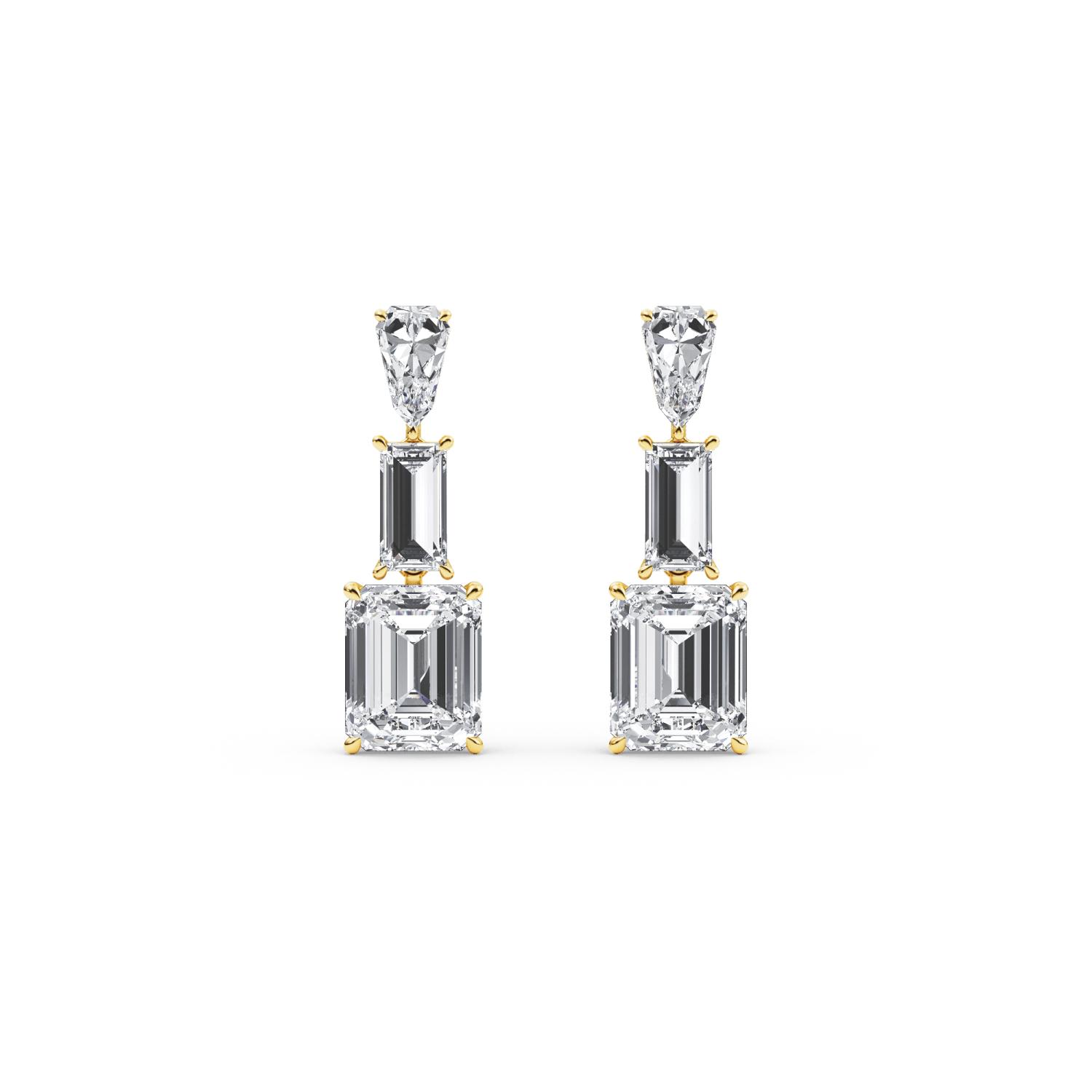 14K Yellow Gold Diamond Earrings _D