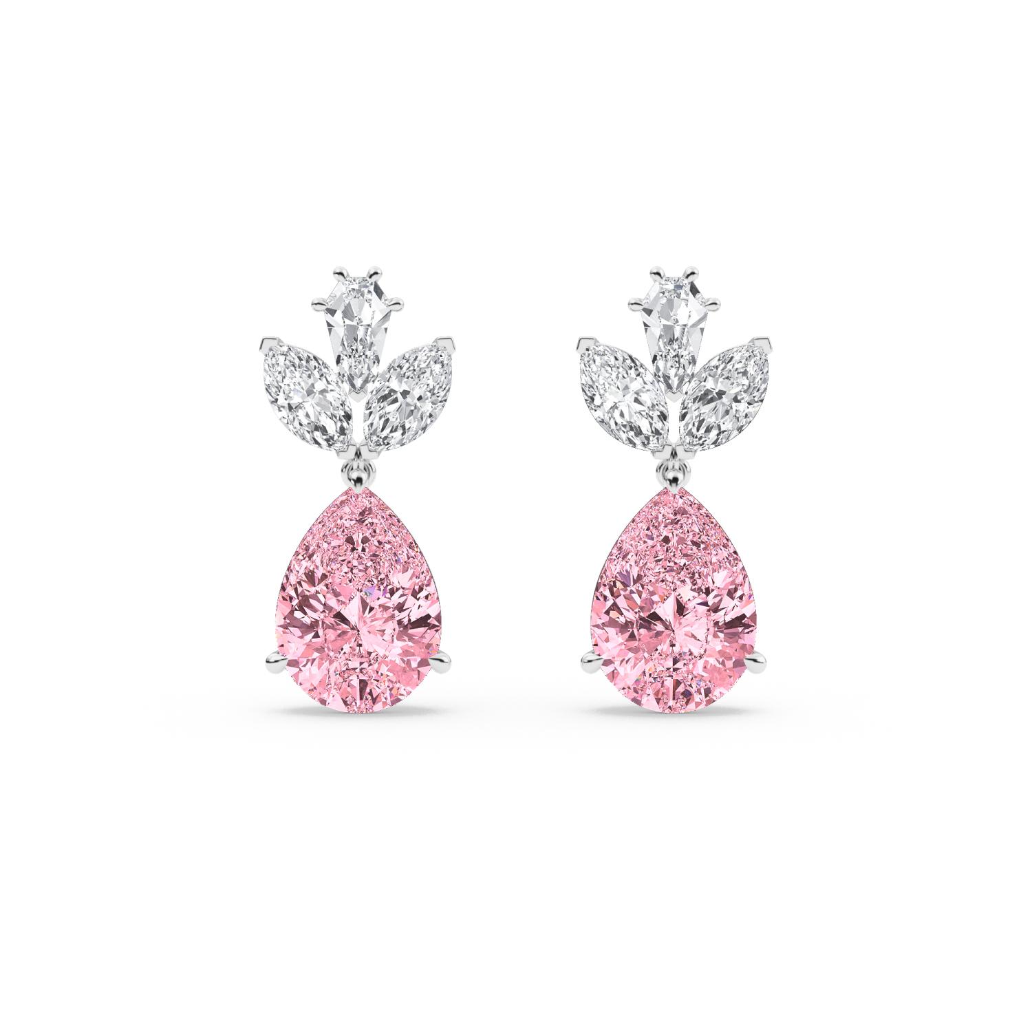 9K Rose Gold Diamond Earrings