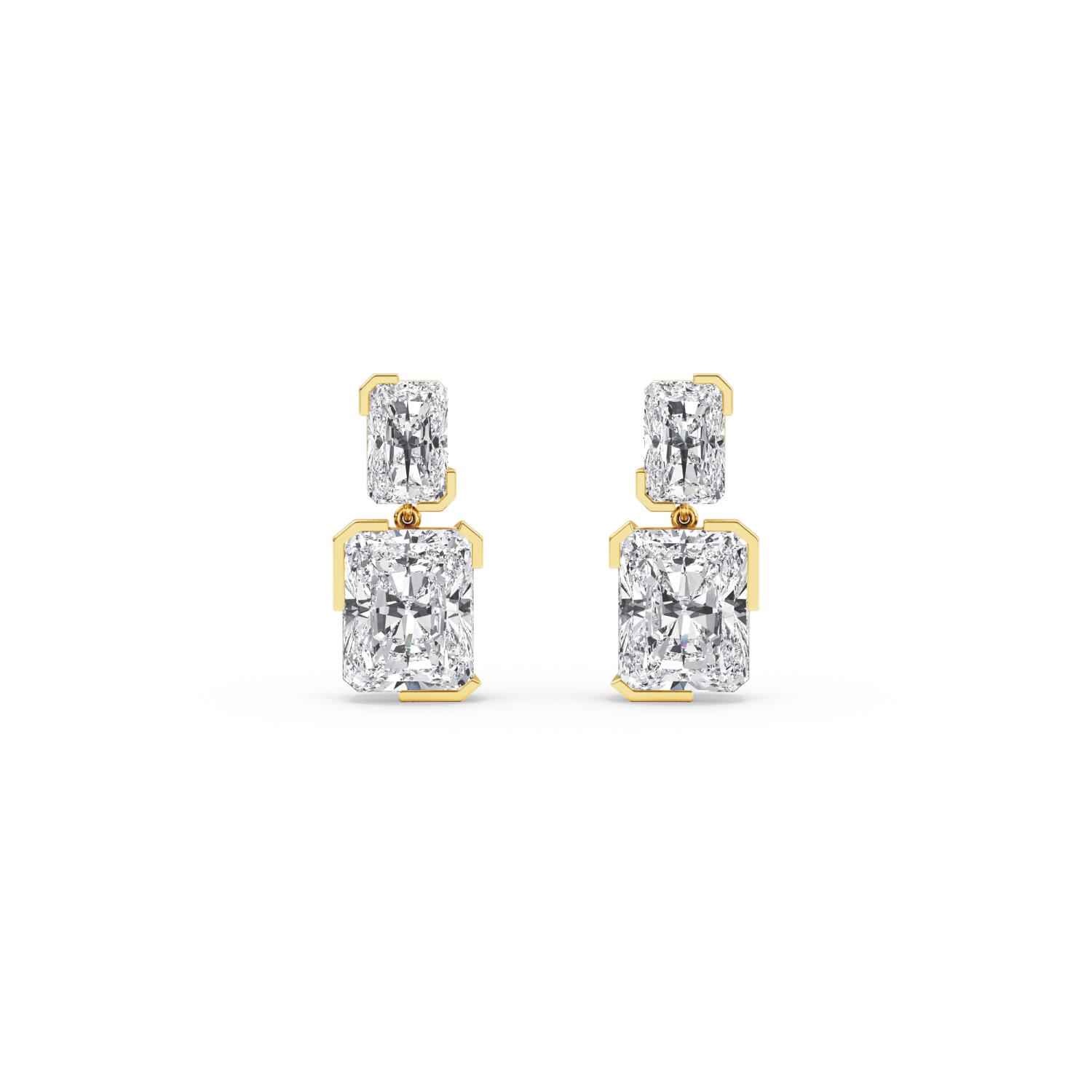 14K Yellow Gold Diamond Earrings _D