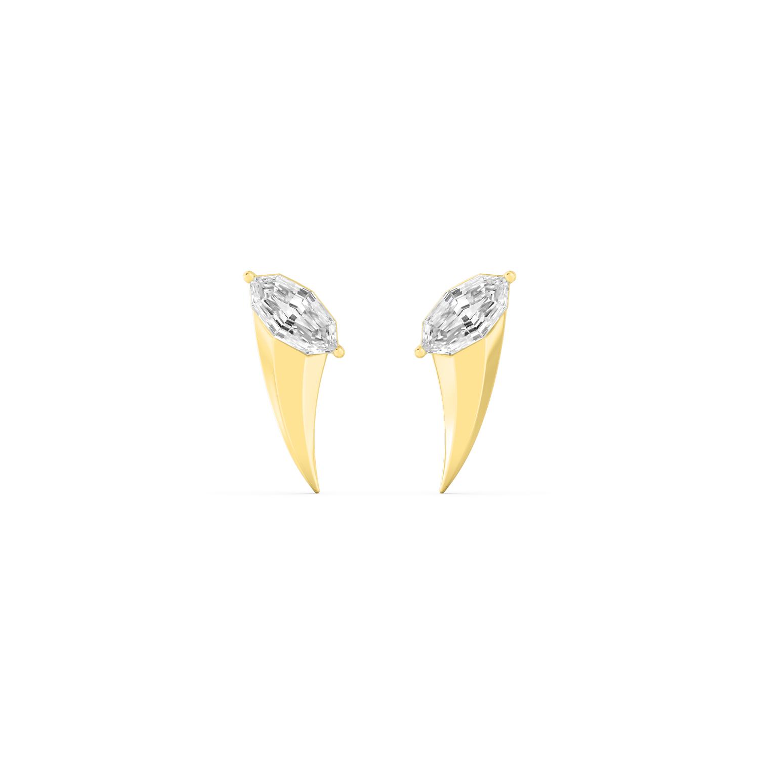 14K Yellow Gold Lab Grown Diamond EARRINGS 1.33 ctw BCE33557MQ-1.00CT