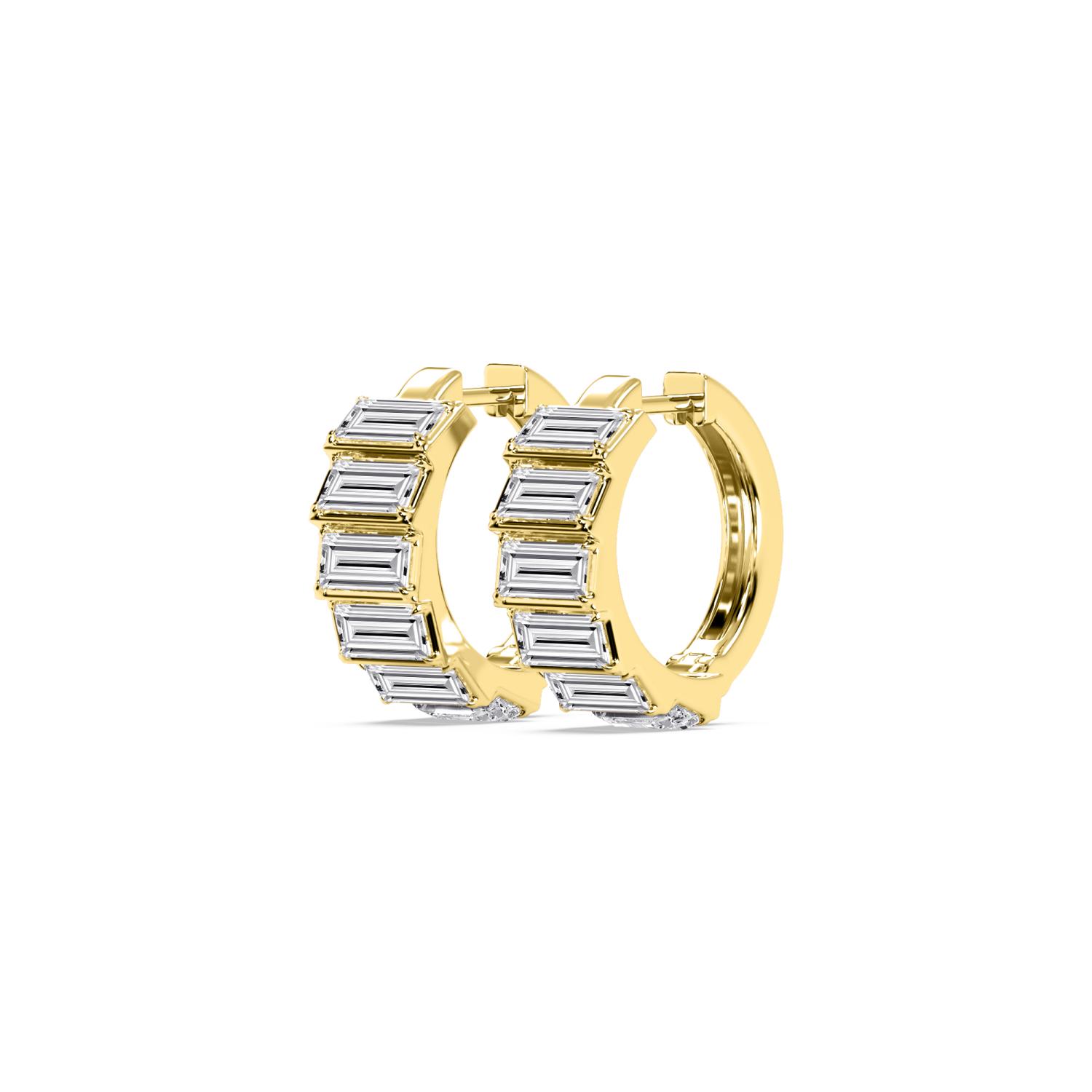 14K Yellow Gold Diamond Earrings