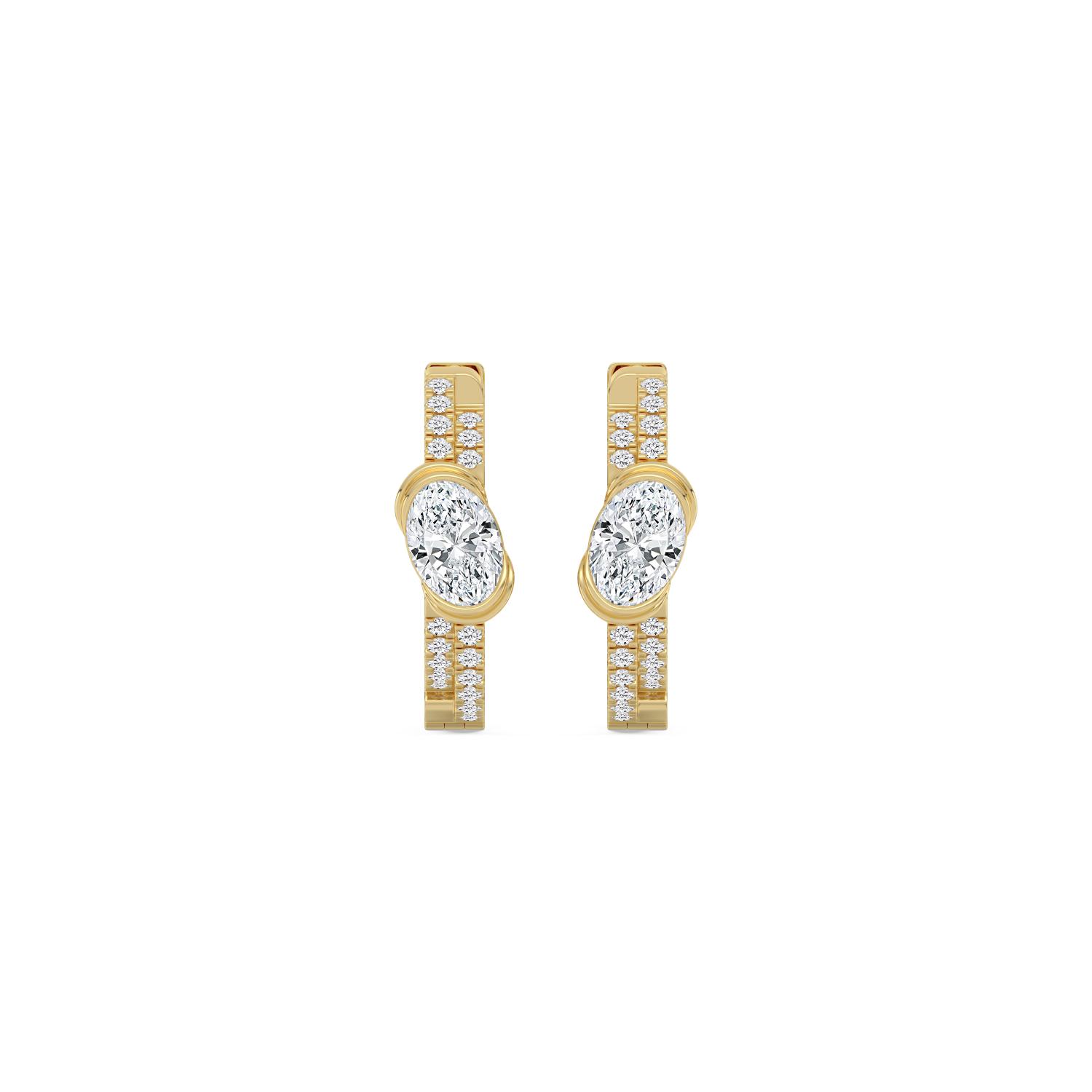 14K Yellow Gold Diamond Earrings