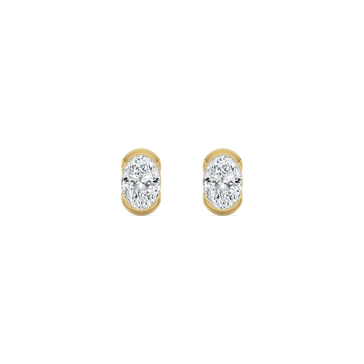 14K Yellow Gold Diamond Earrings