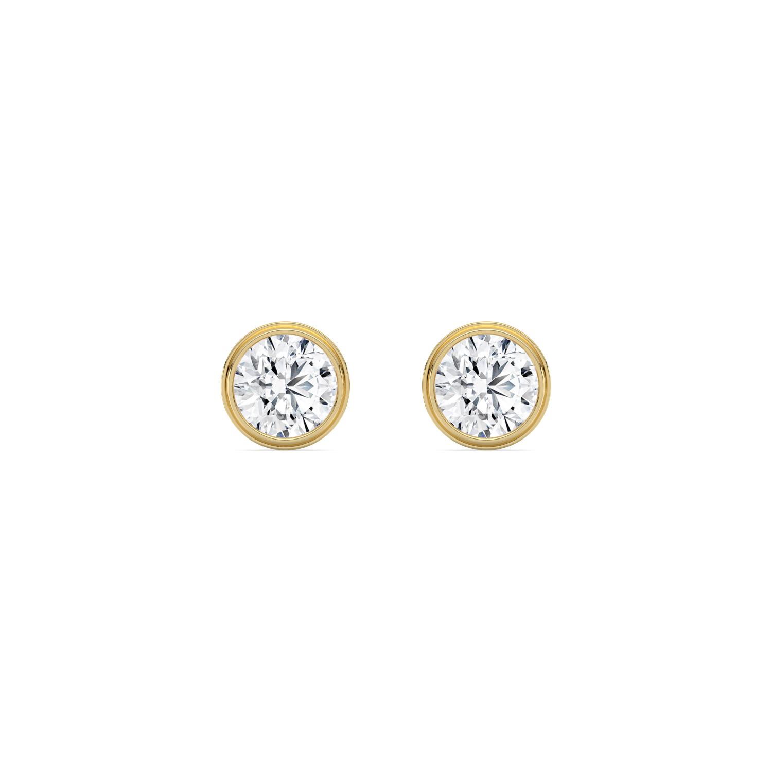 14K Yellow Gold Diamond Earrings
