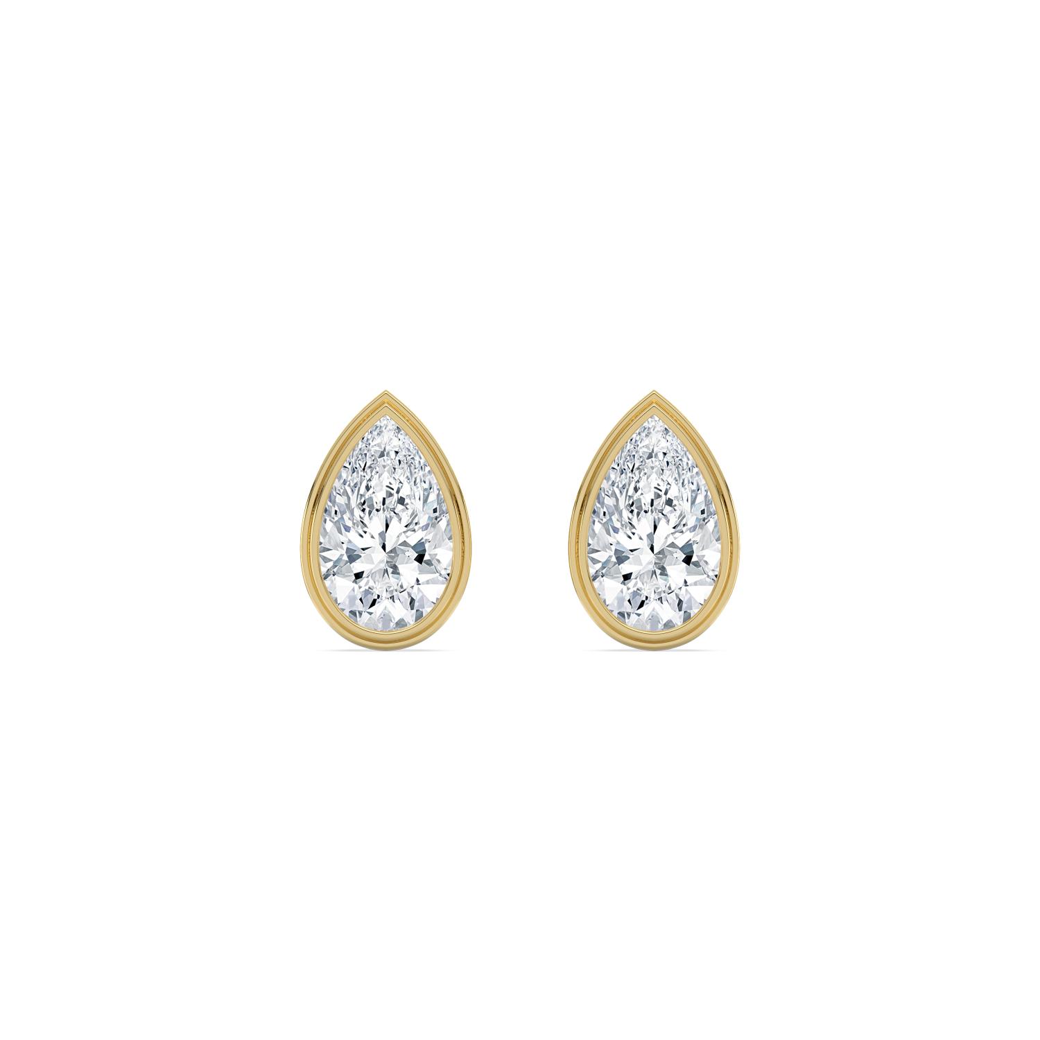 14K Yellow Gold Diamond Earrings