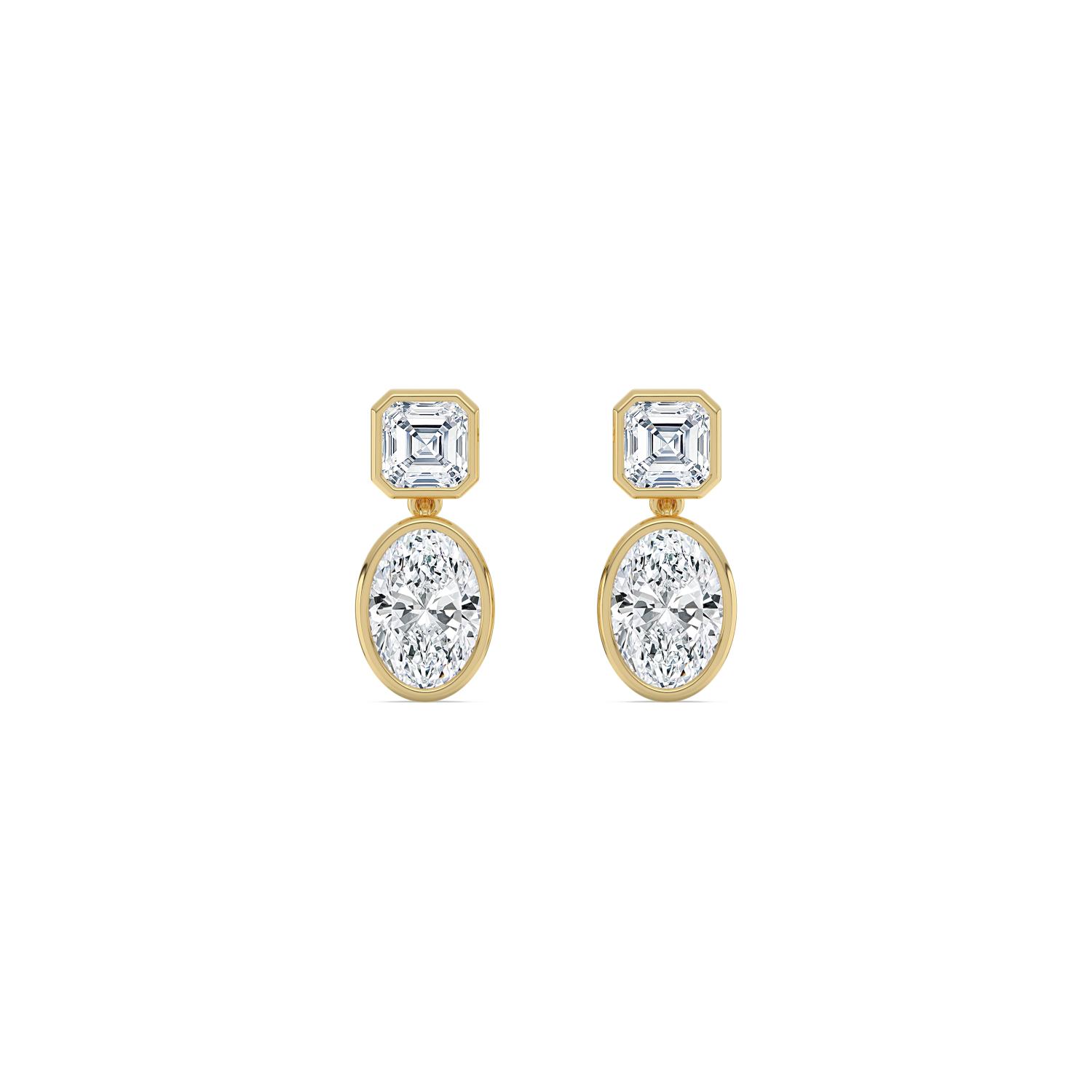 14K Yellow Gold Diamond Earrings