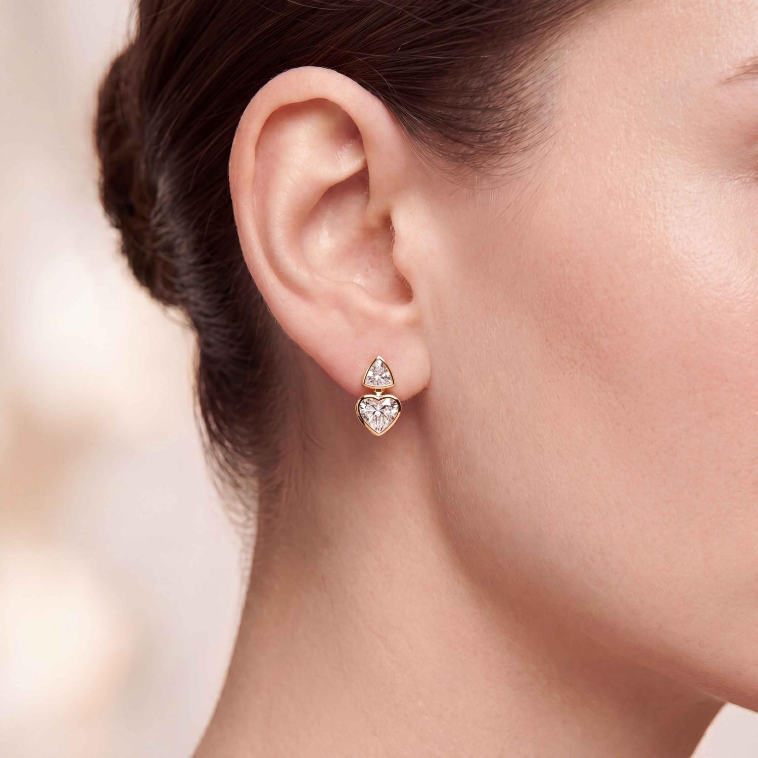14K Yellow Gold Diamond Earrings