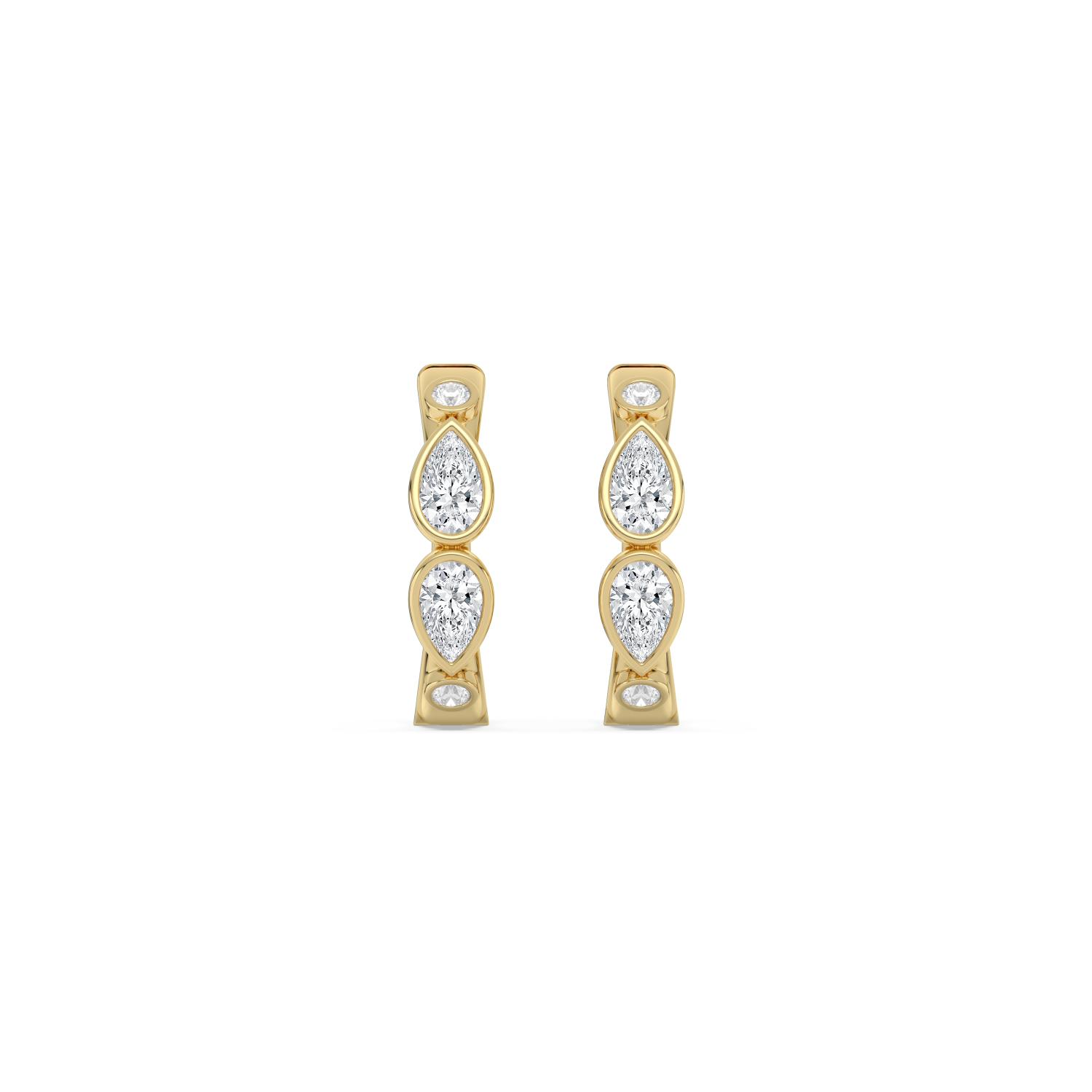 14K Yellow Gold Diamond Earrings