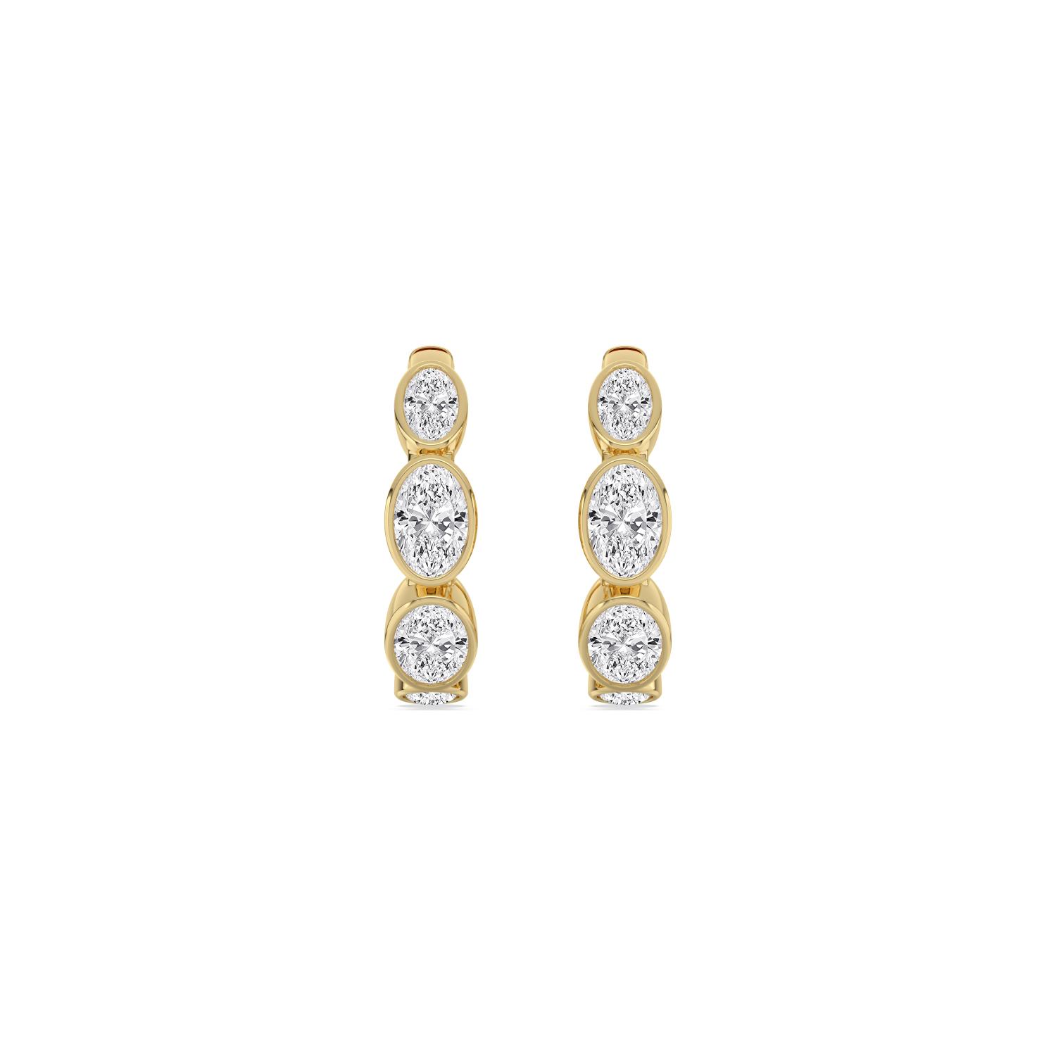 14K Yellow Gold Diamond Earrings