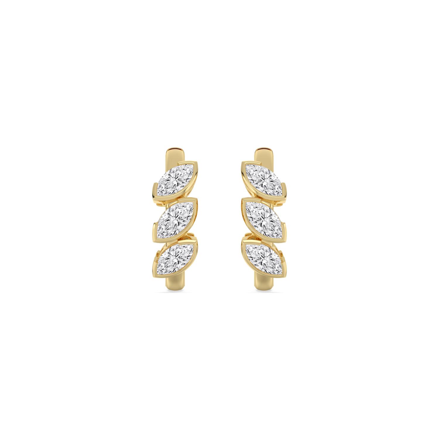 14K Yellow Gold Diamond Earrings