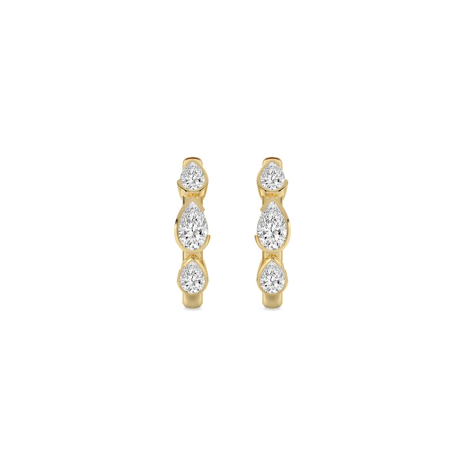 14K Yellow Gold Diamond Earrings