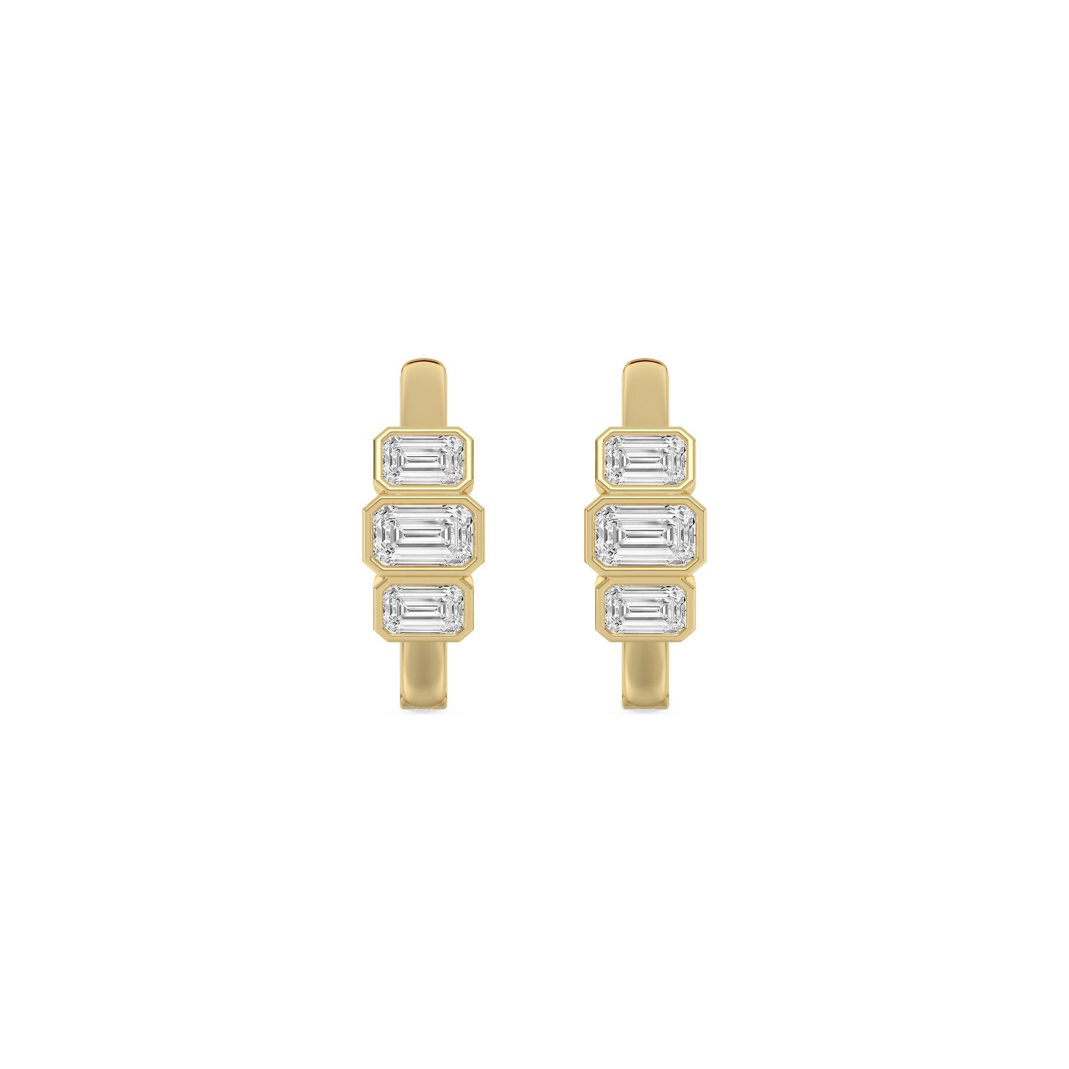14K Yellow Gold Diamond Earrings