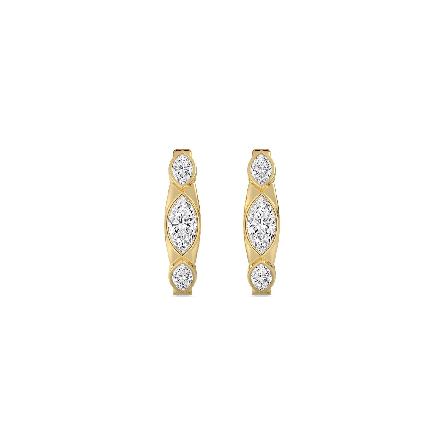 14K Yellow Gold Diamond Earrings