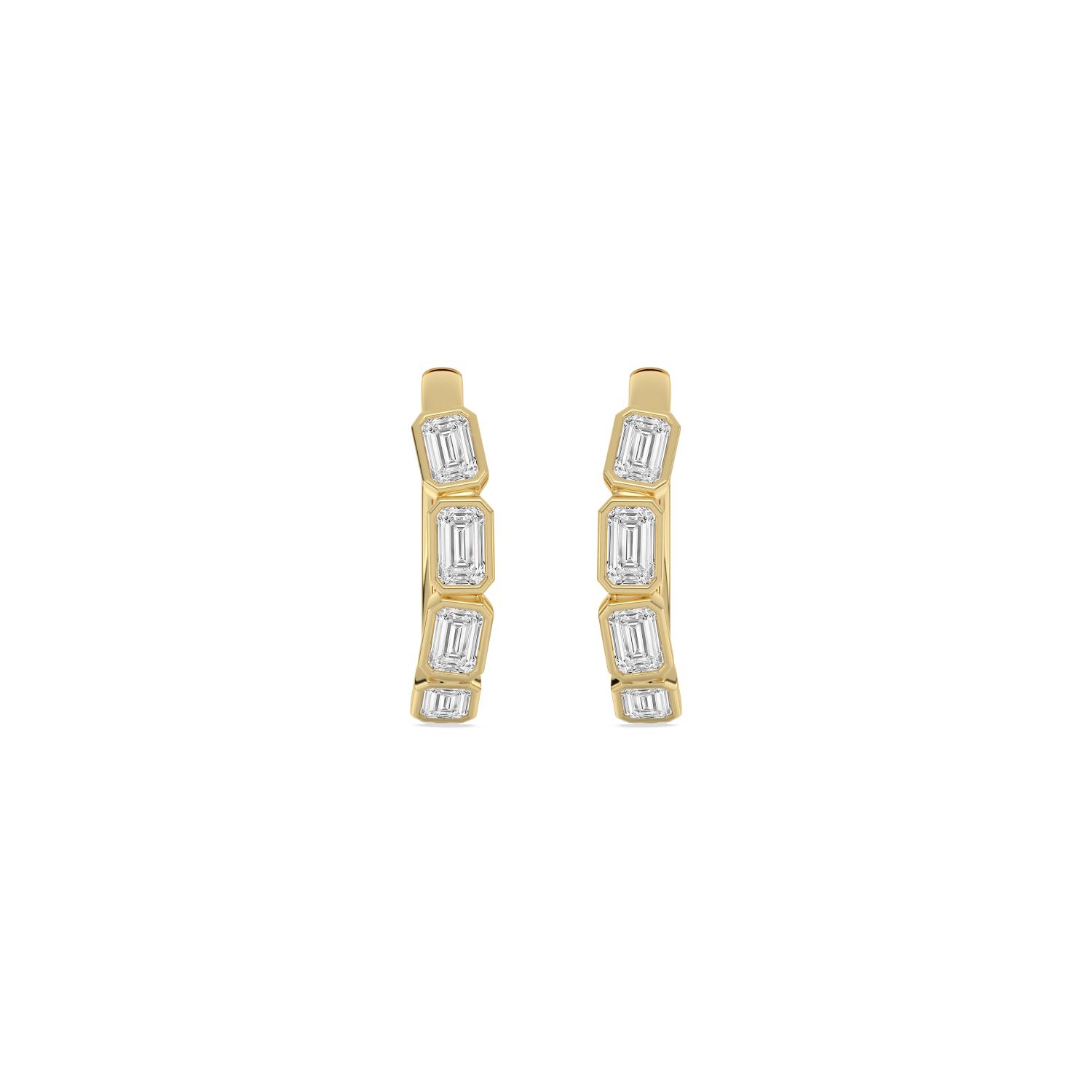 14K Yellow Gold Diamond Earrings
