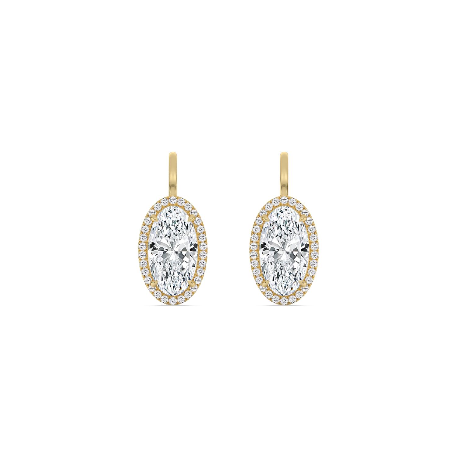 14K Yellow Gold Diamond Earrings