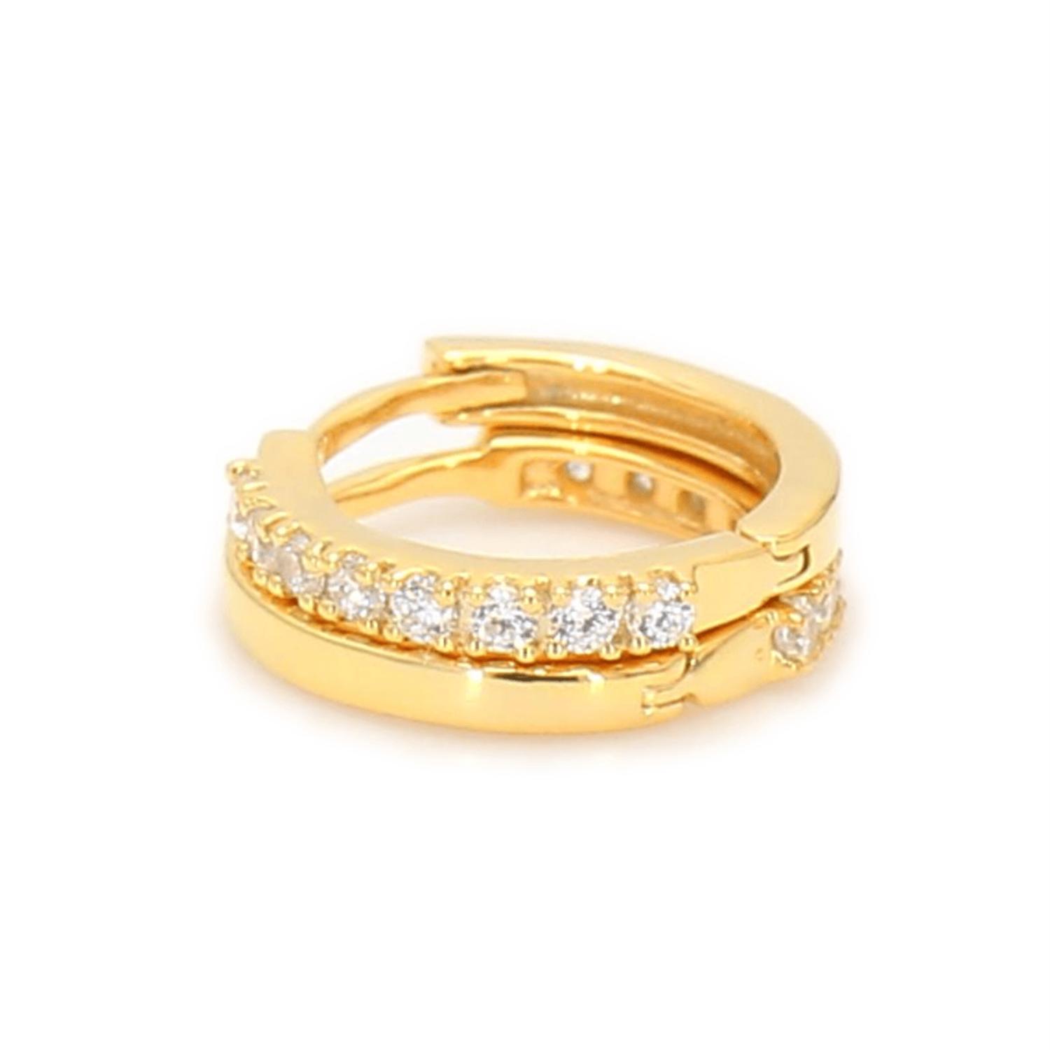 14K Yellow Gold Diamond Earrings