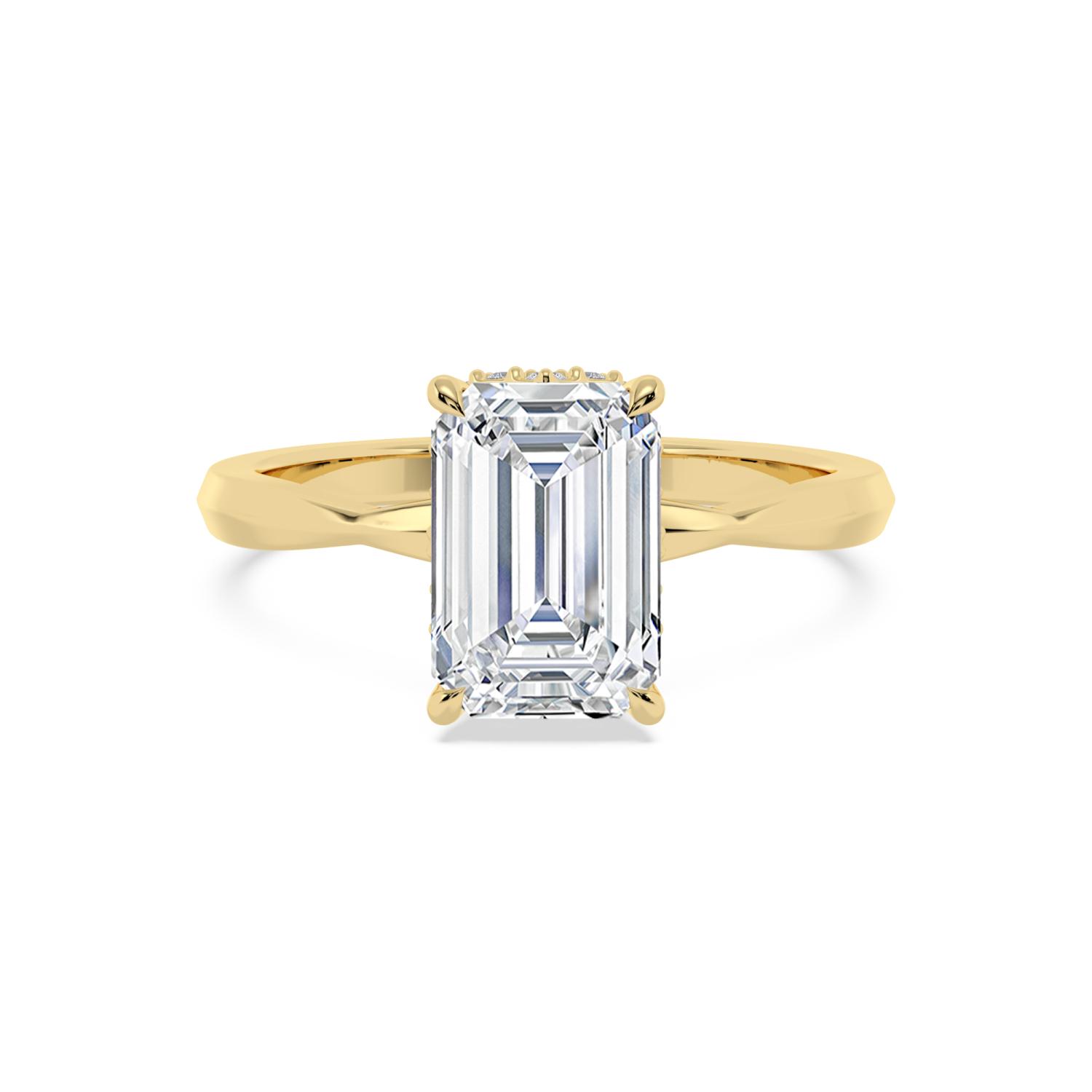 14K Yellow Gold Diamond Engagement Rings