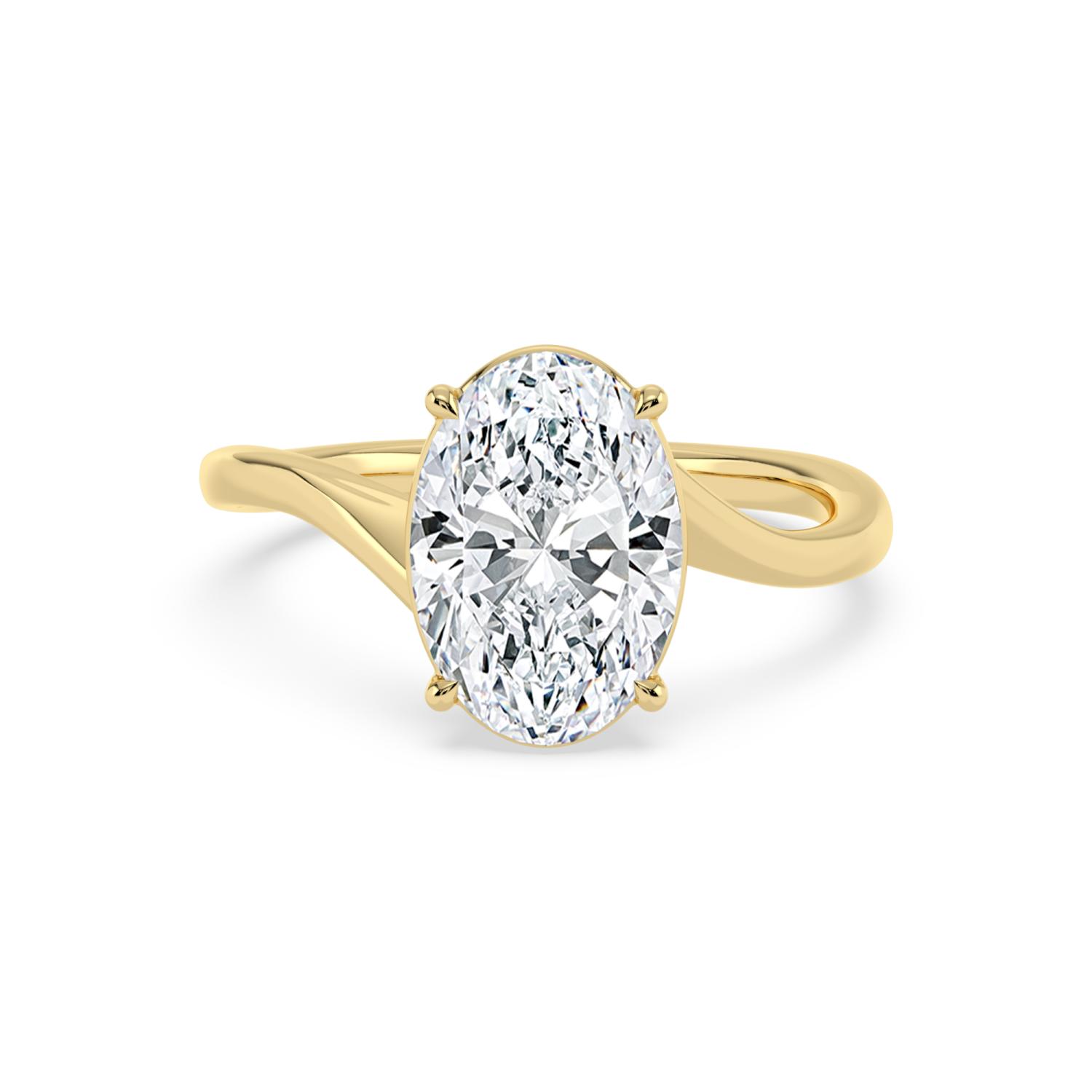 14K Yellow Gold Diamond Engagement Rings