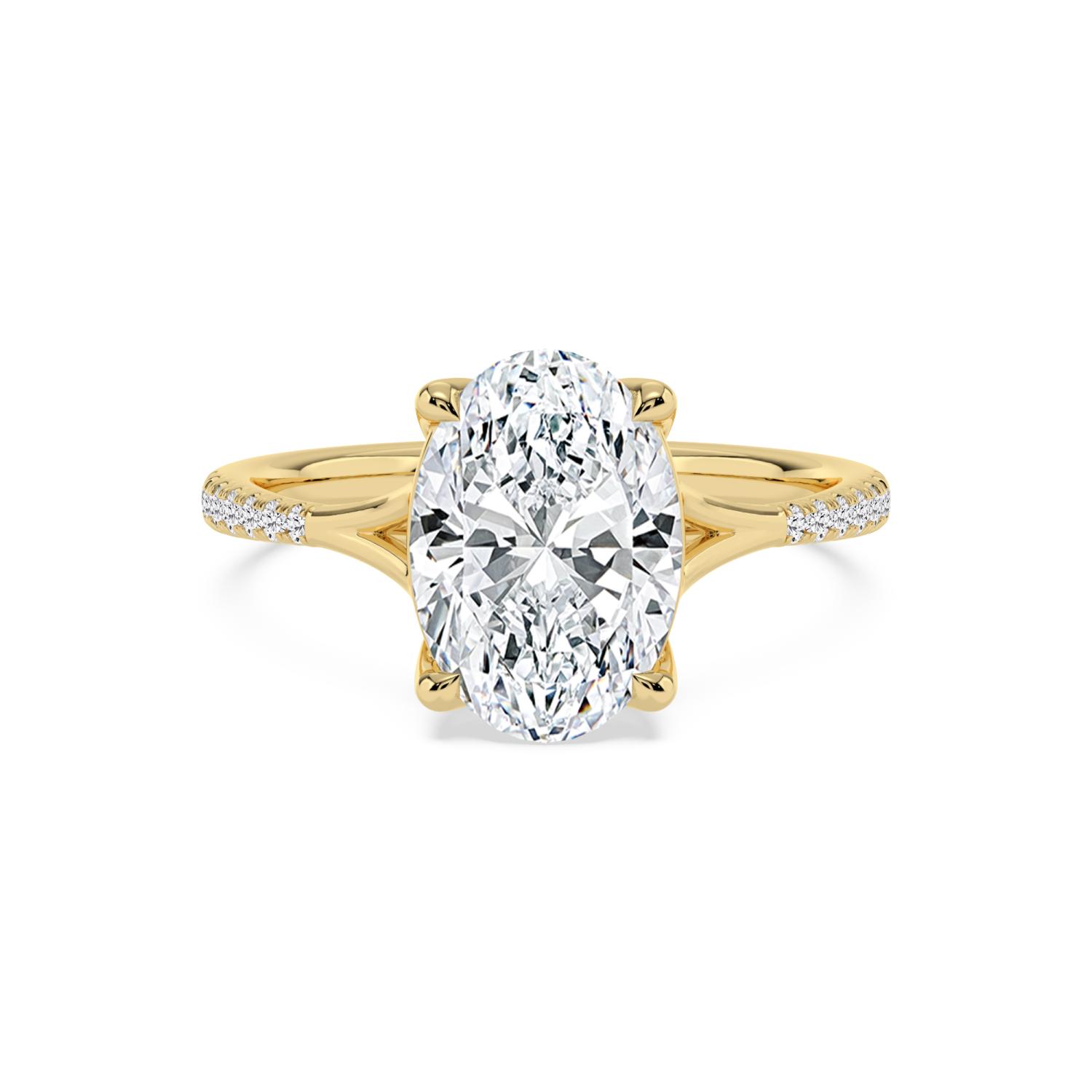 14K Yellow Gold Diamond Engagement Rings