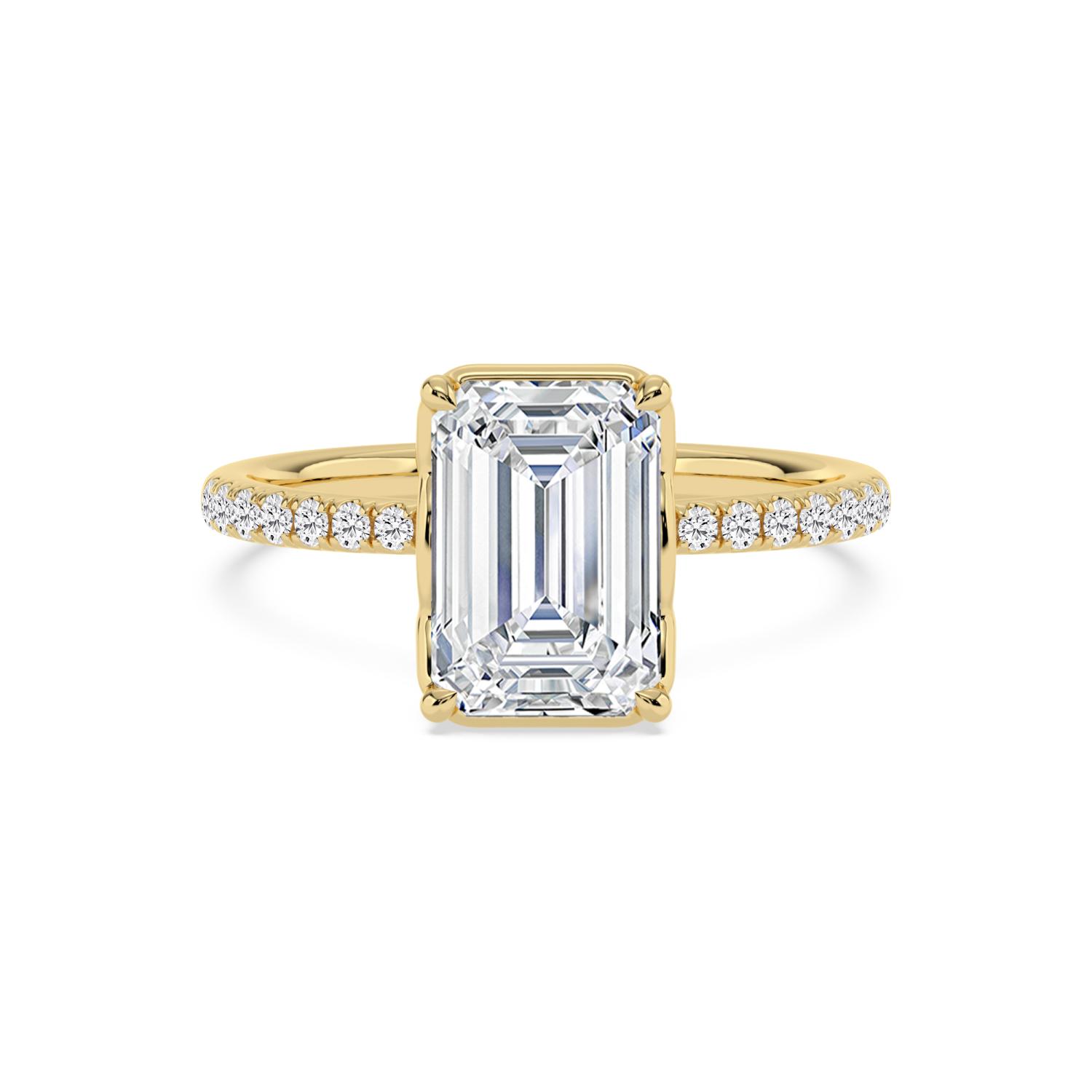 14K Yellow Gold Diamond Engagement Rings