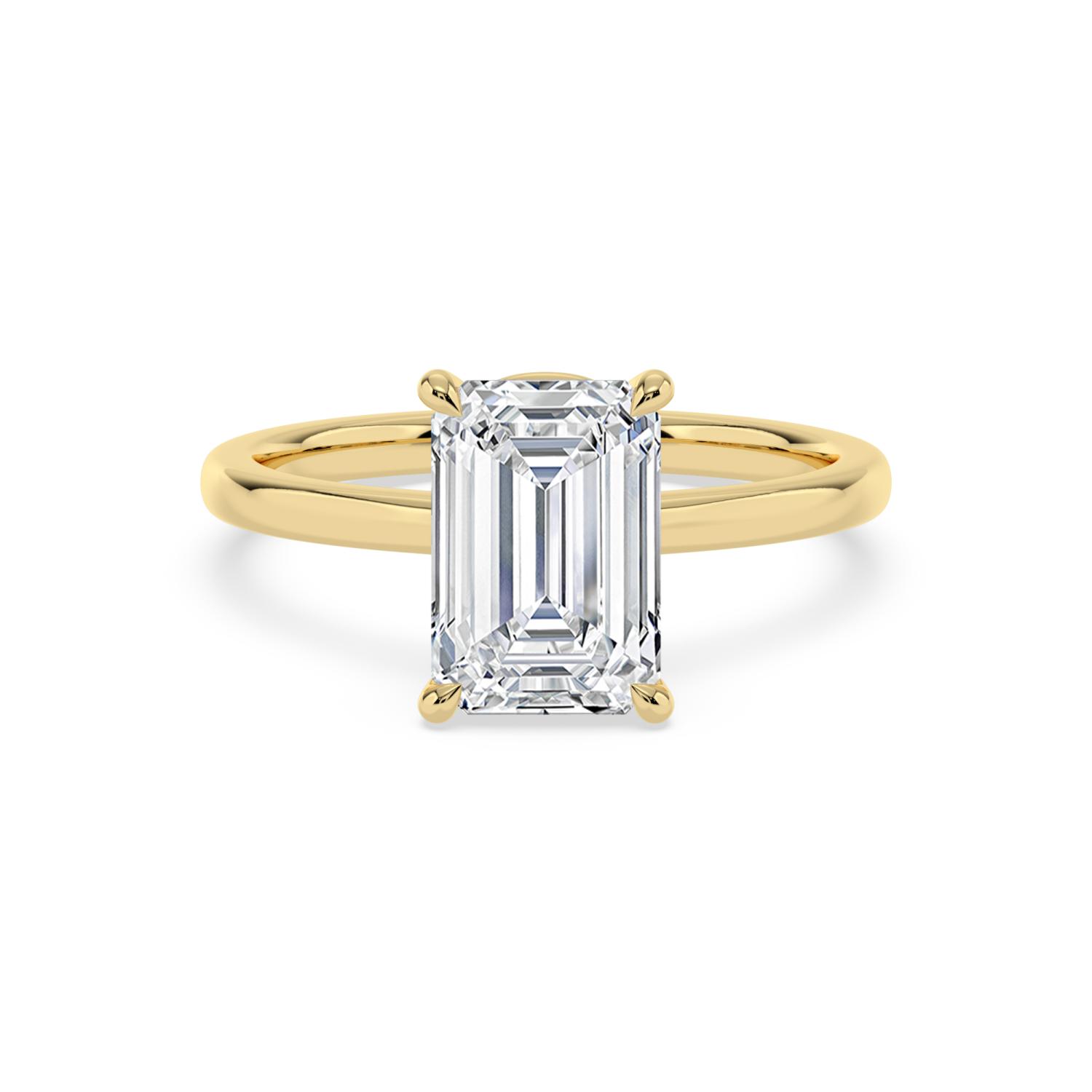 14K Yellow Gold Diamond Engagement Rings