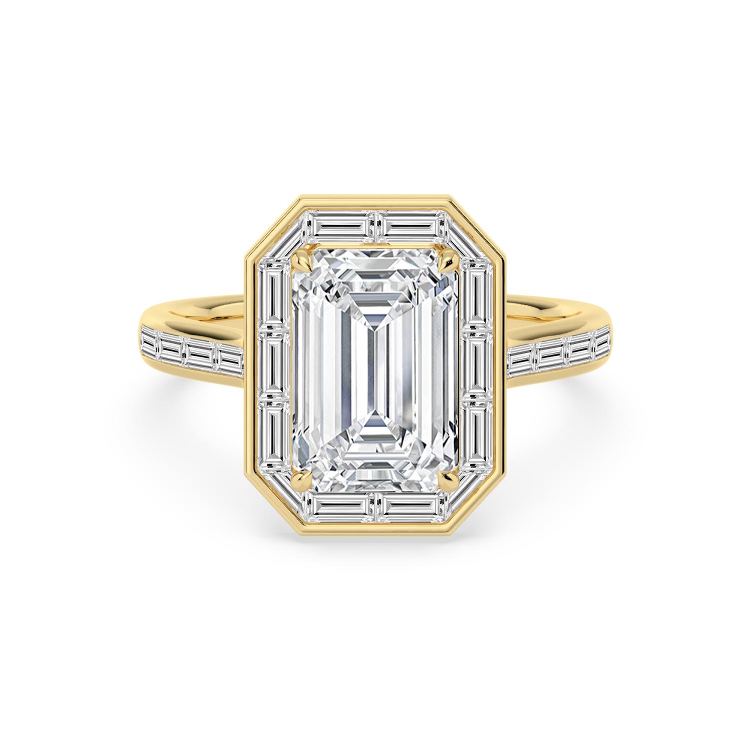 14K Yellow Gold Diamond Engagement Rings