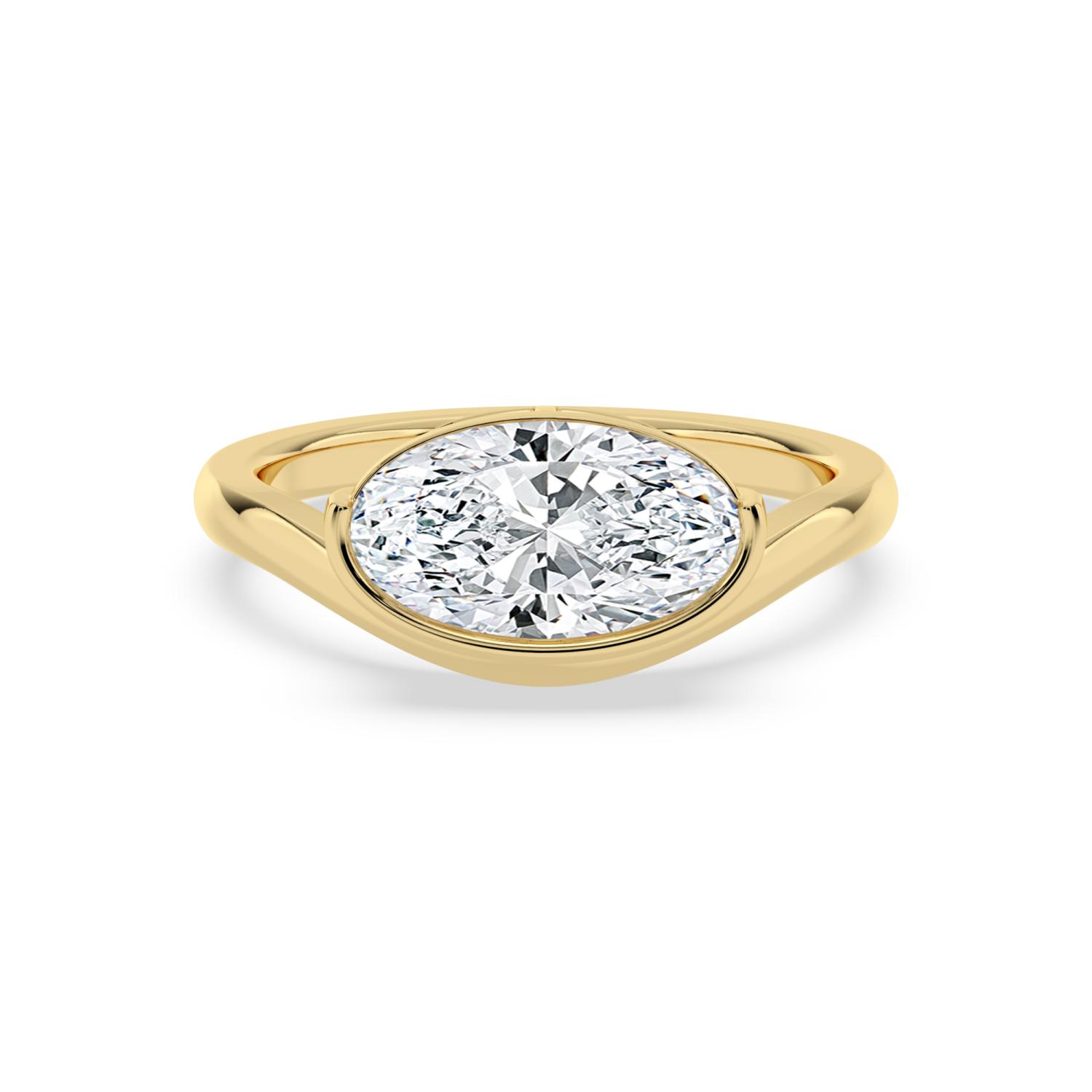 14K Yellow Gold Diamond Engagement Rings