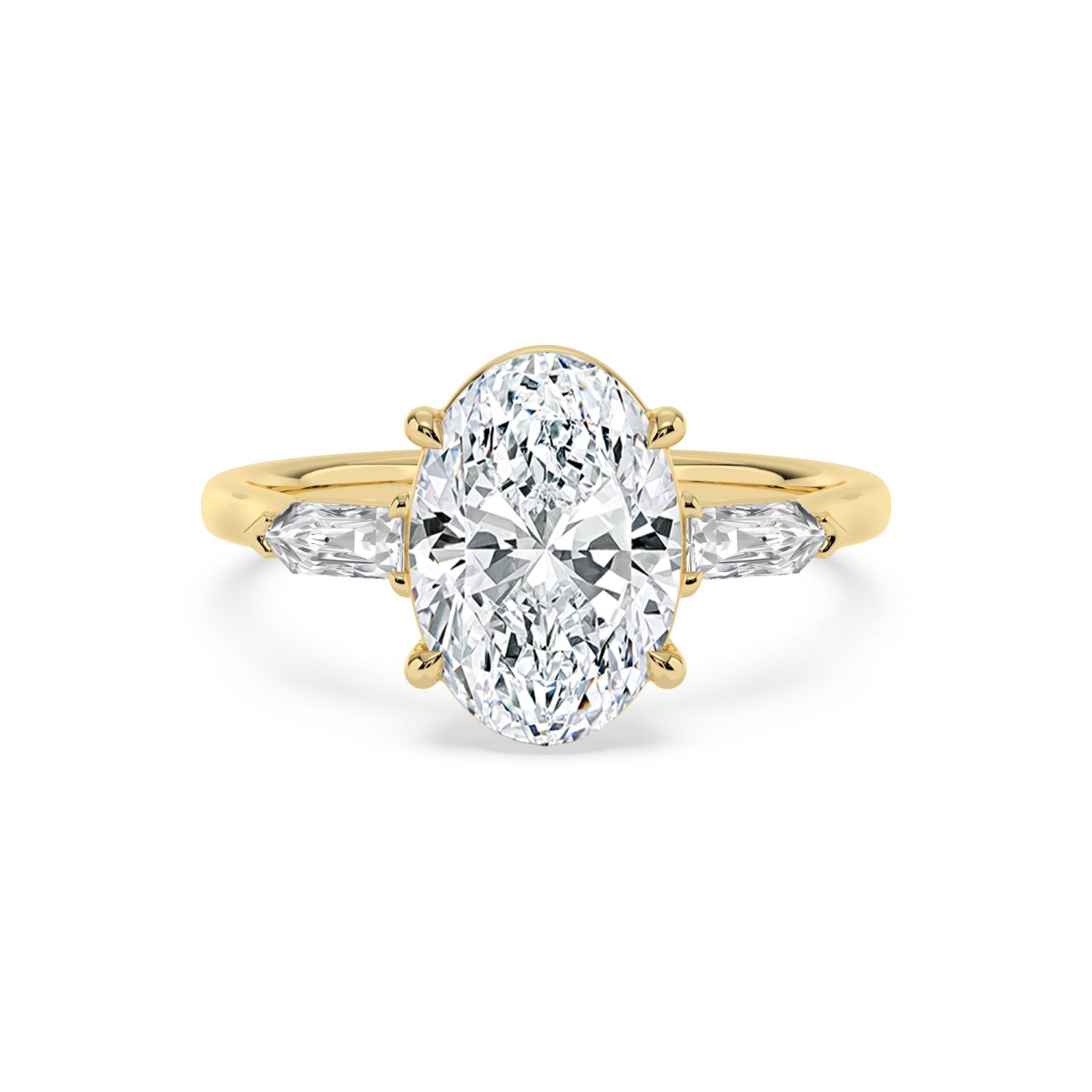 14K Yellow Gold Diamond Engagement Rings