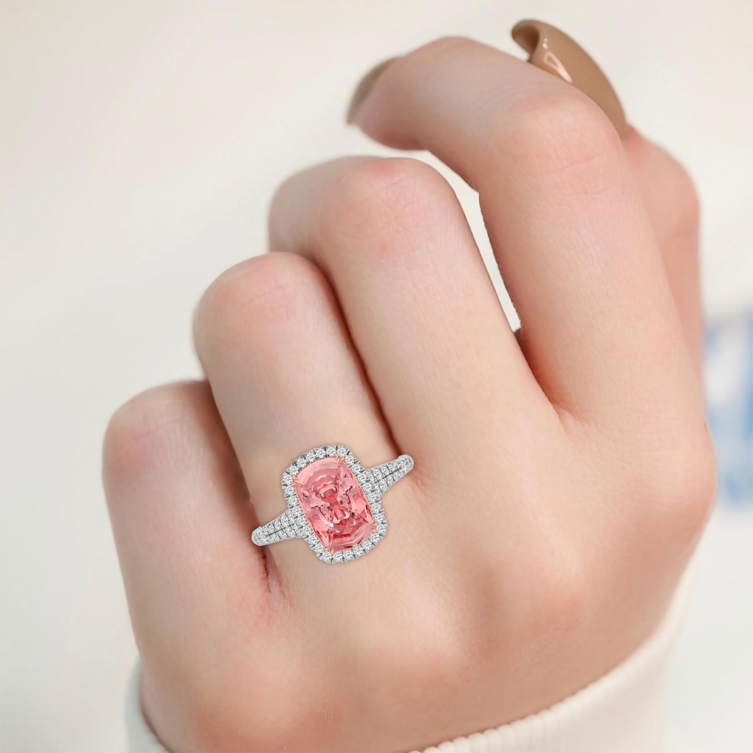 10K Rose & White Gold Diamond Engagement Rings