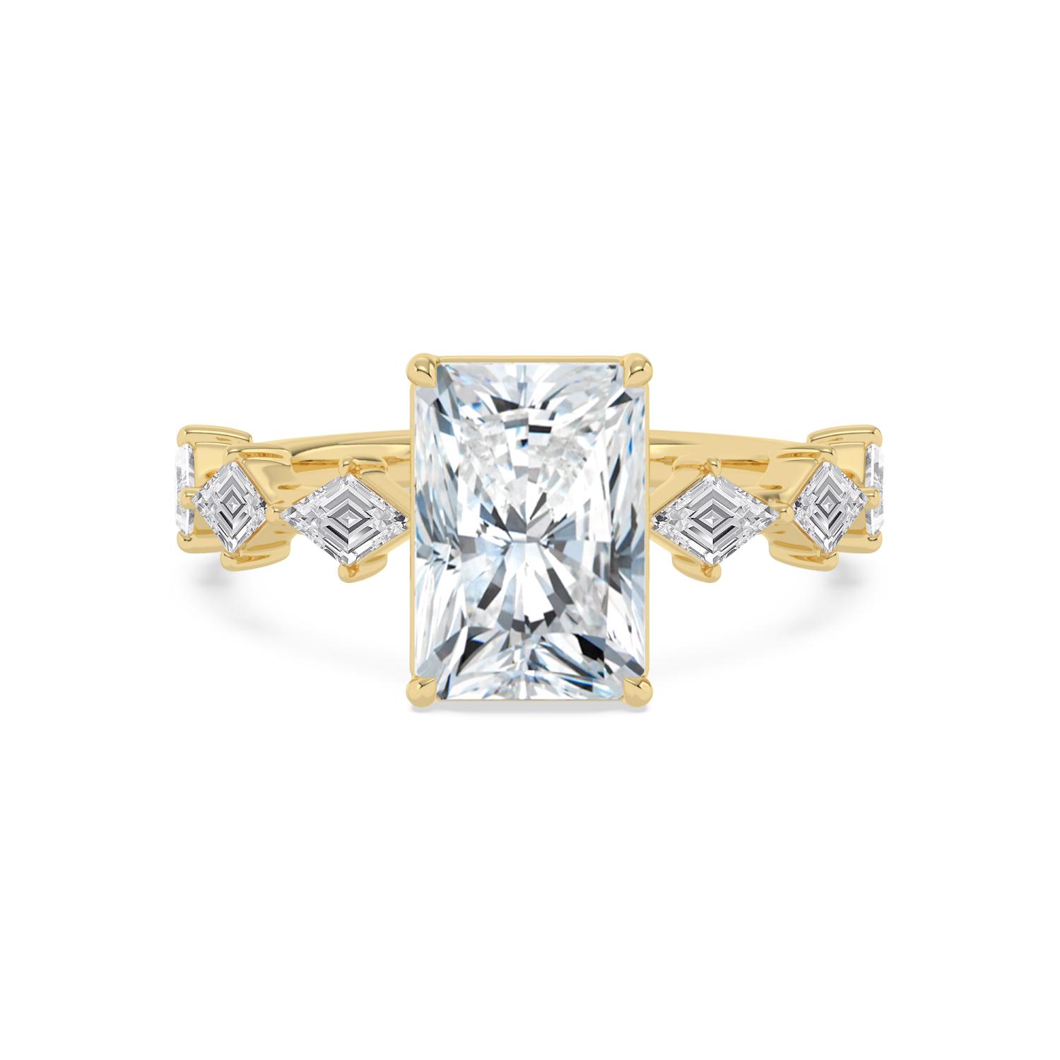 14K Yellow Gold Diamond Engagement Rings