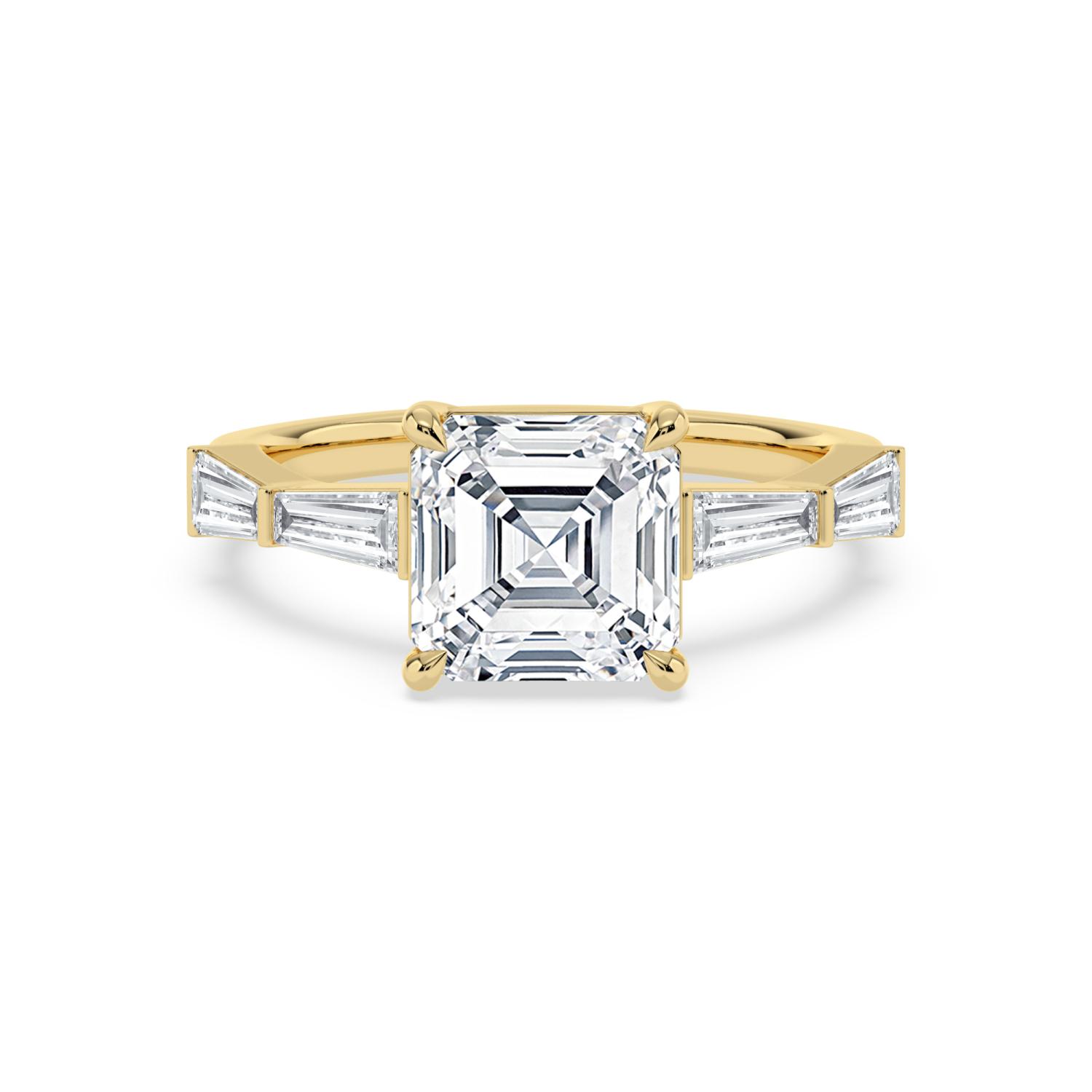 14K Yellow Gold Diamond Engagement Rings