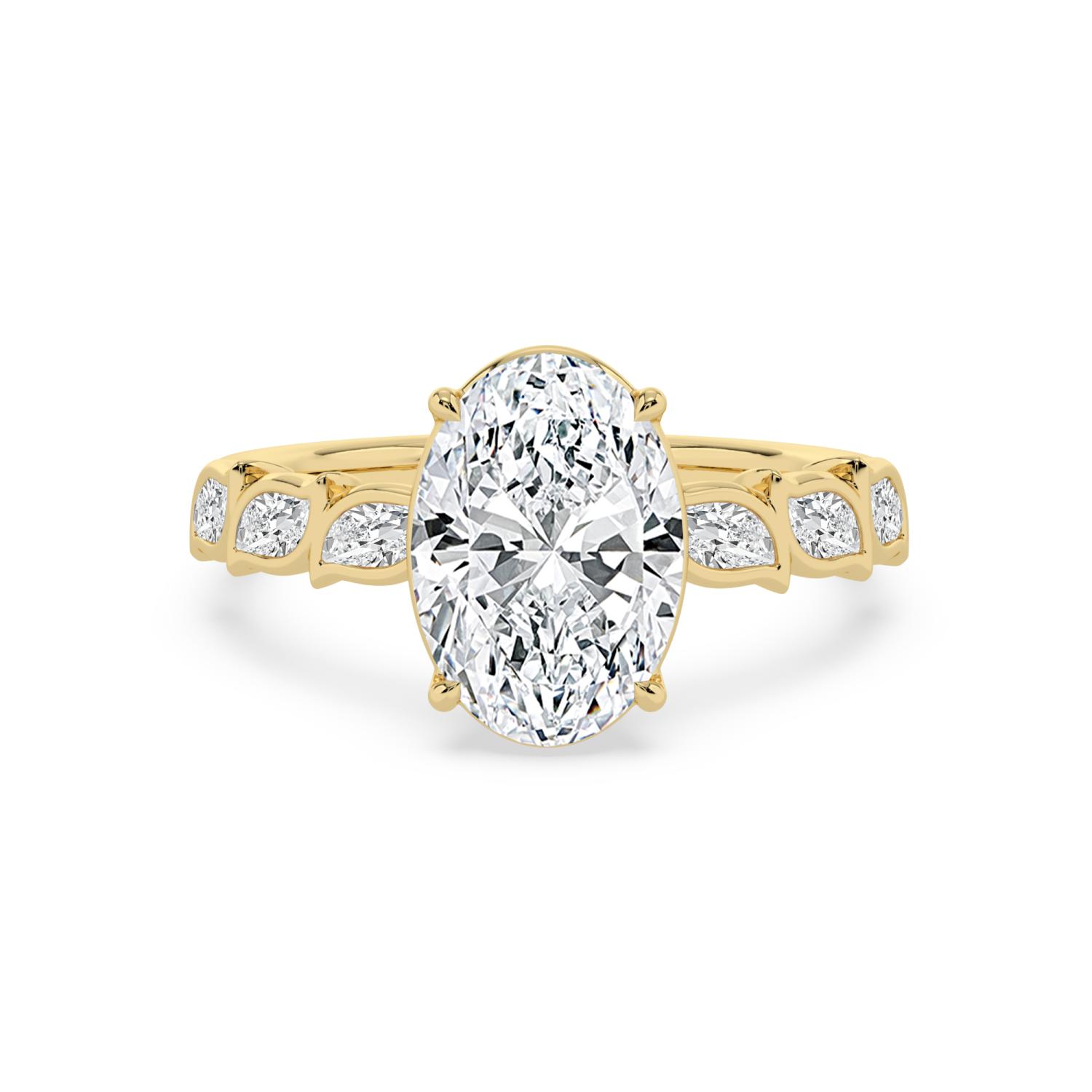14K Yellow Gold Diamond Engagement Rings