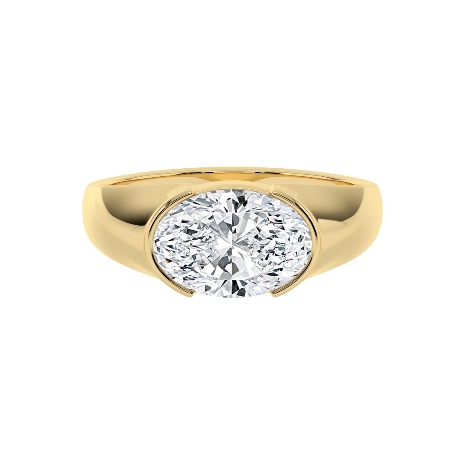 14K Yellow Gold Diamond Engagement Rings