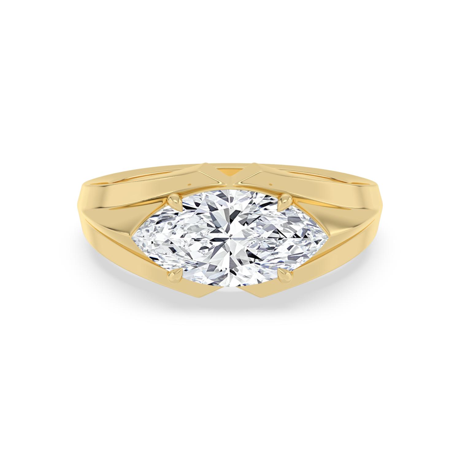 14K Yellow Gold Diamond Engagement Rings