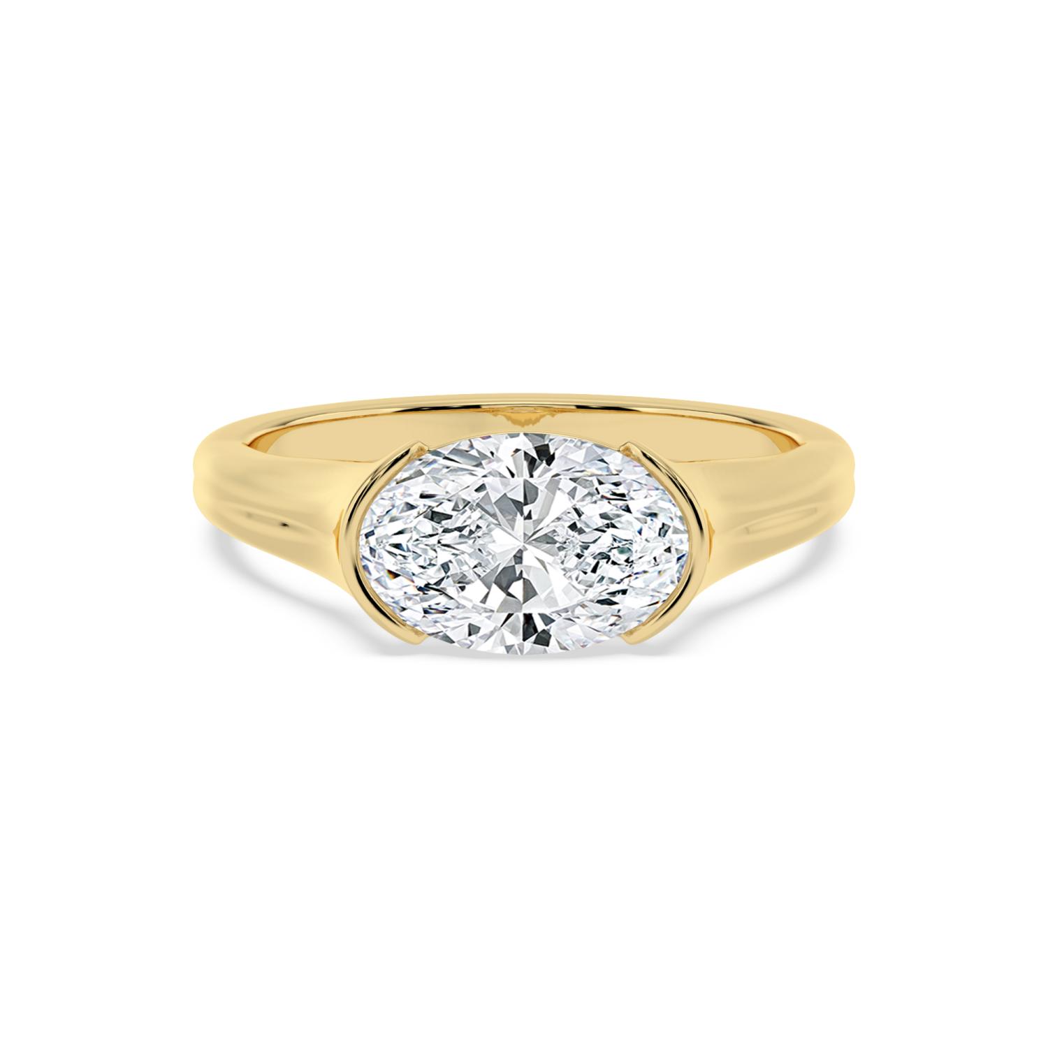 14K Yellow Gold Diamond Engagement Rings