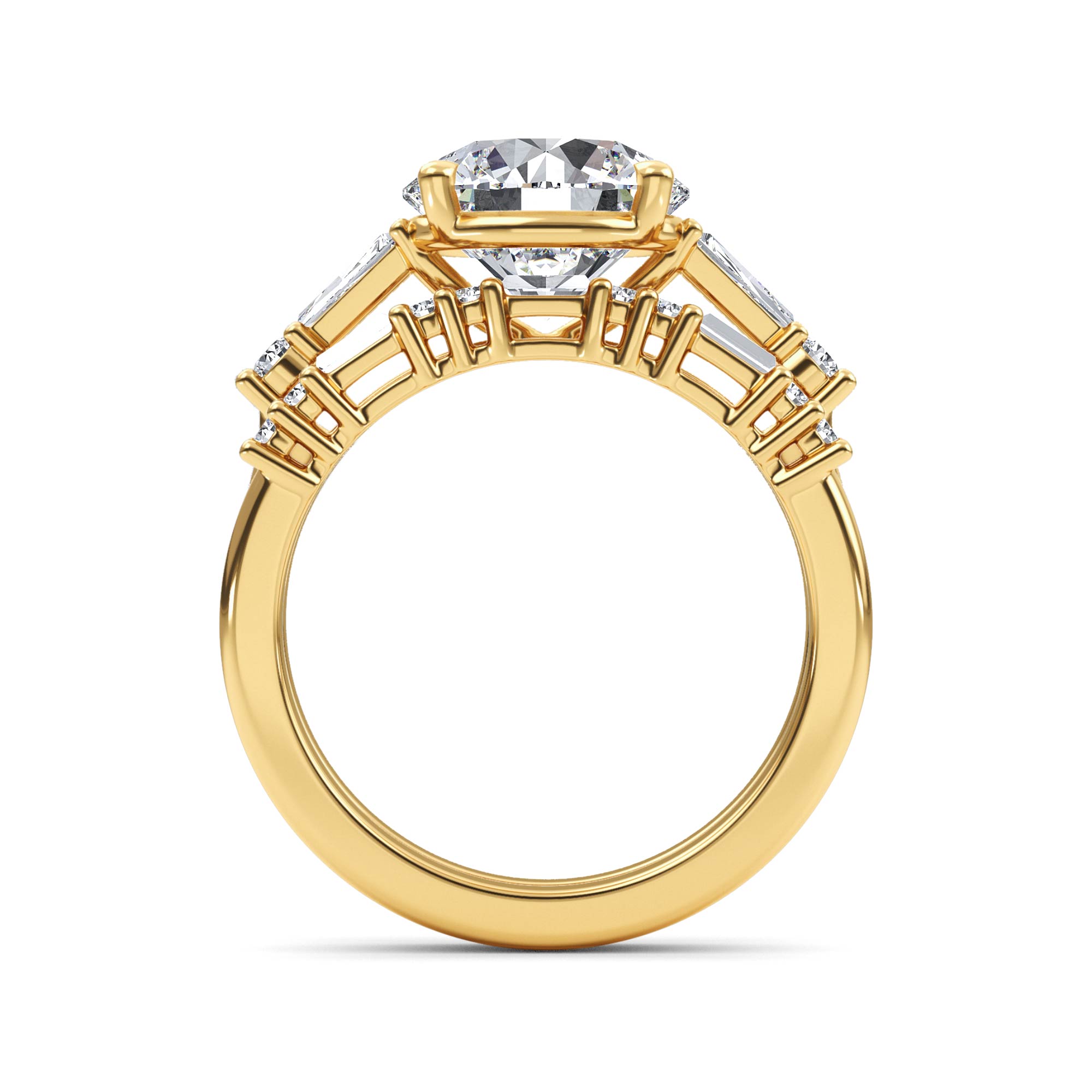 14K Yellow Gold Diamond Engagement Ring