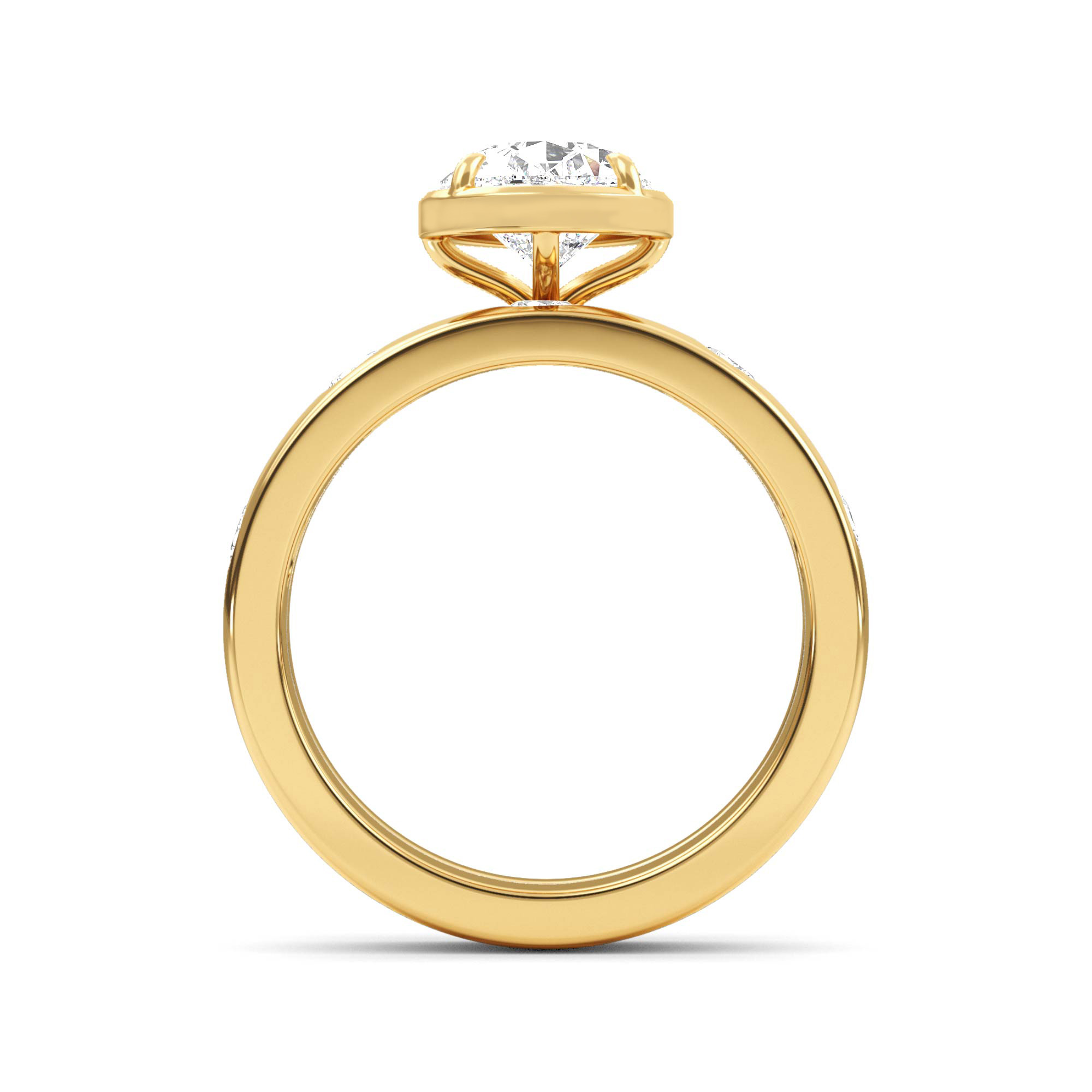 14K Yellow Gold Diamond Engagement Ring