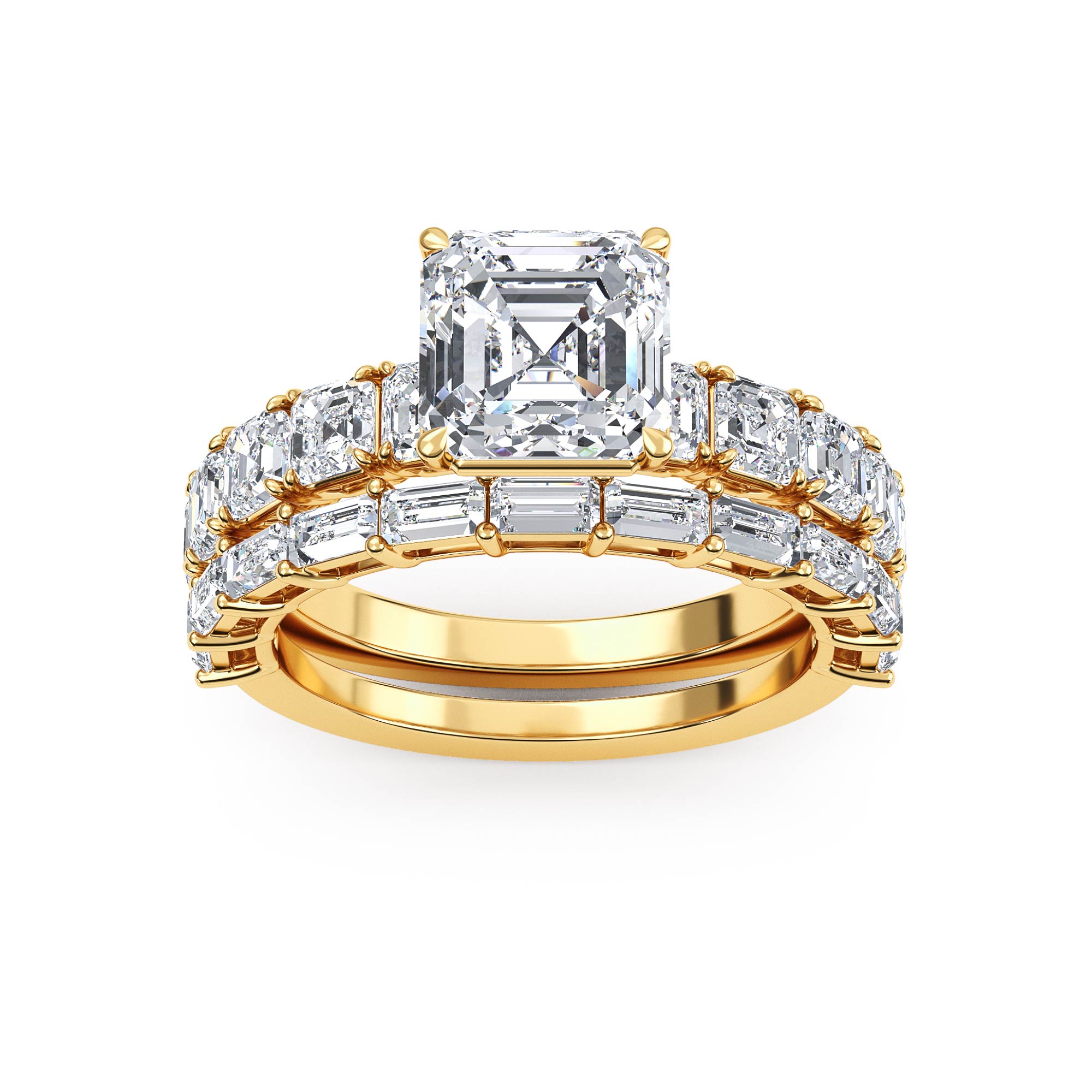 14K Yellow Gold Diamond Engagement Ring