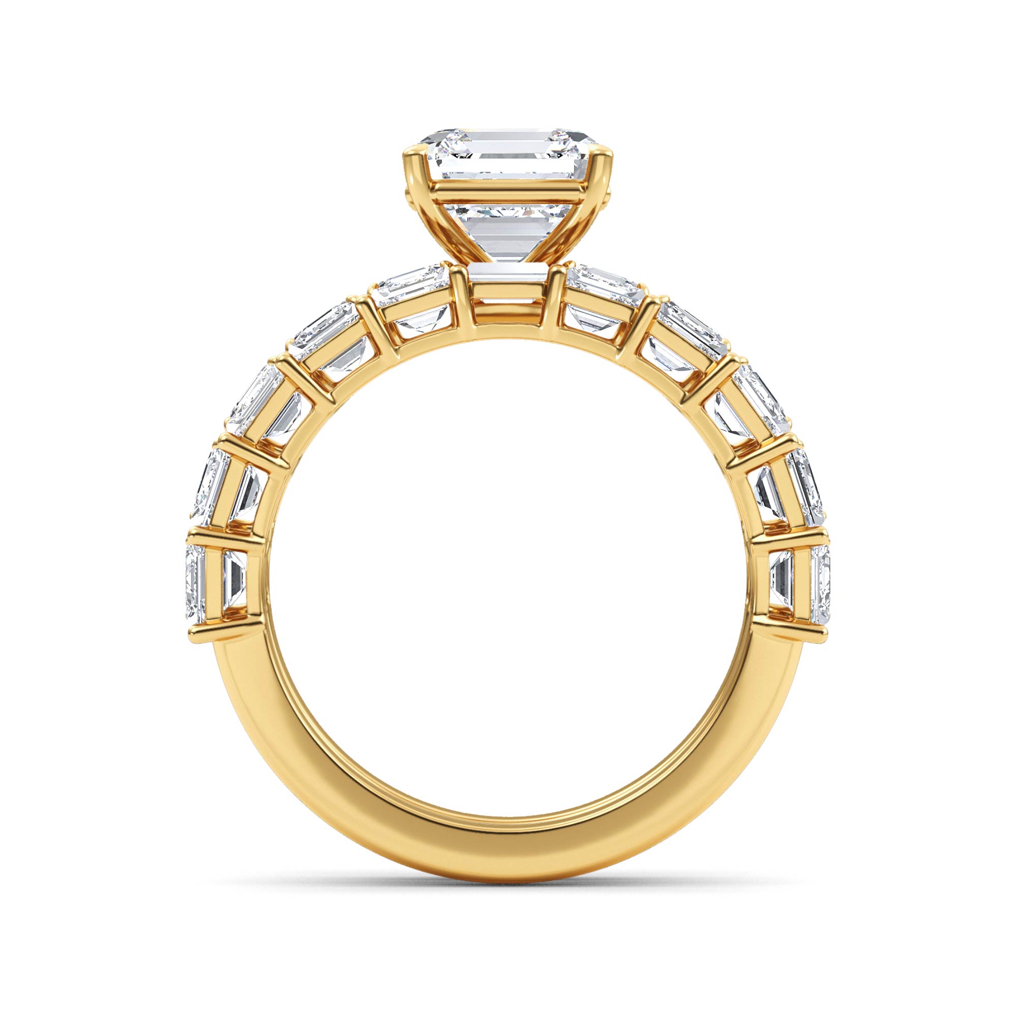 14K Yellow Gold Diamond Engagement Ring