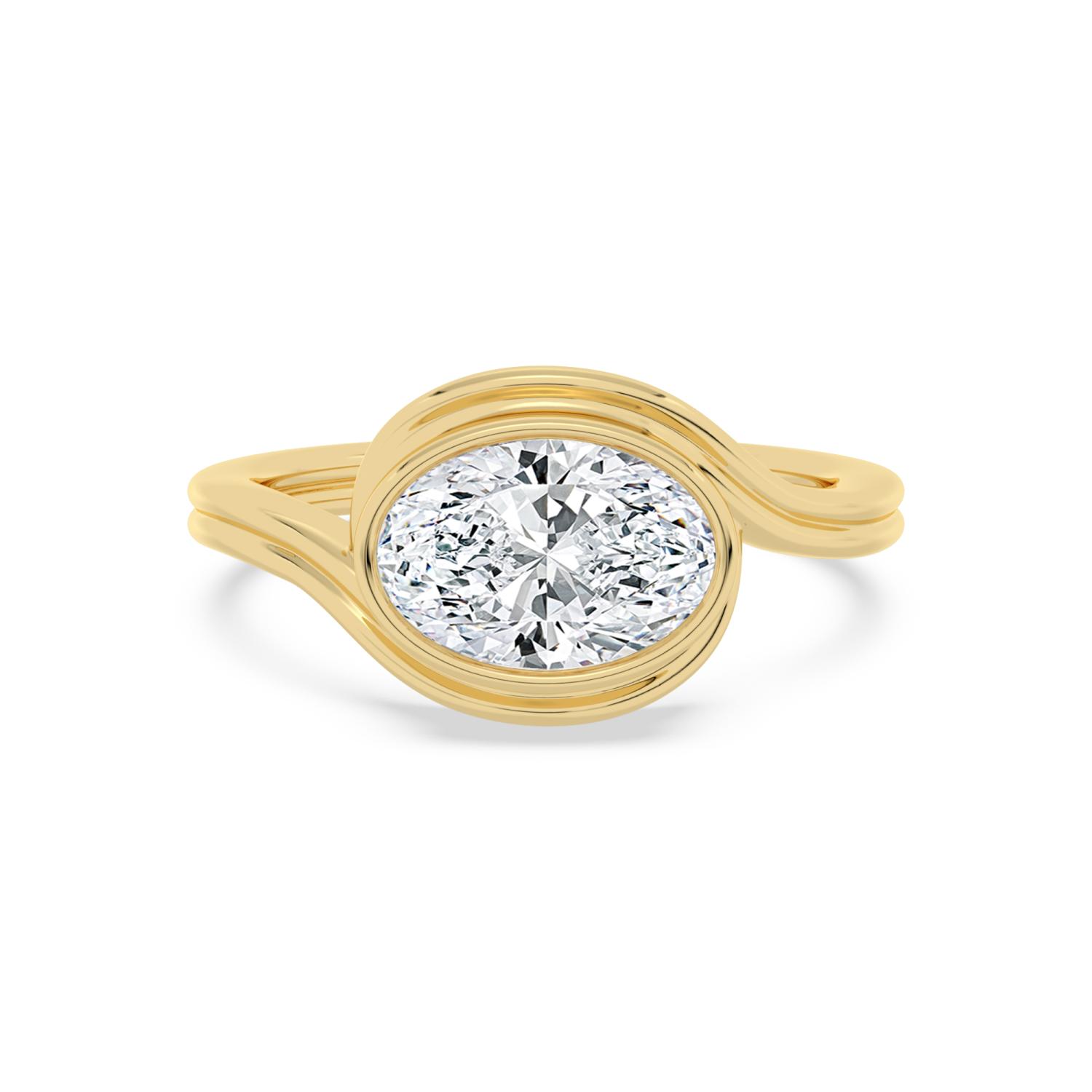 14K Yellow Gold Diamond Engagement Rings