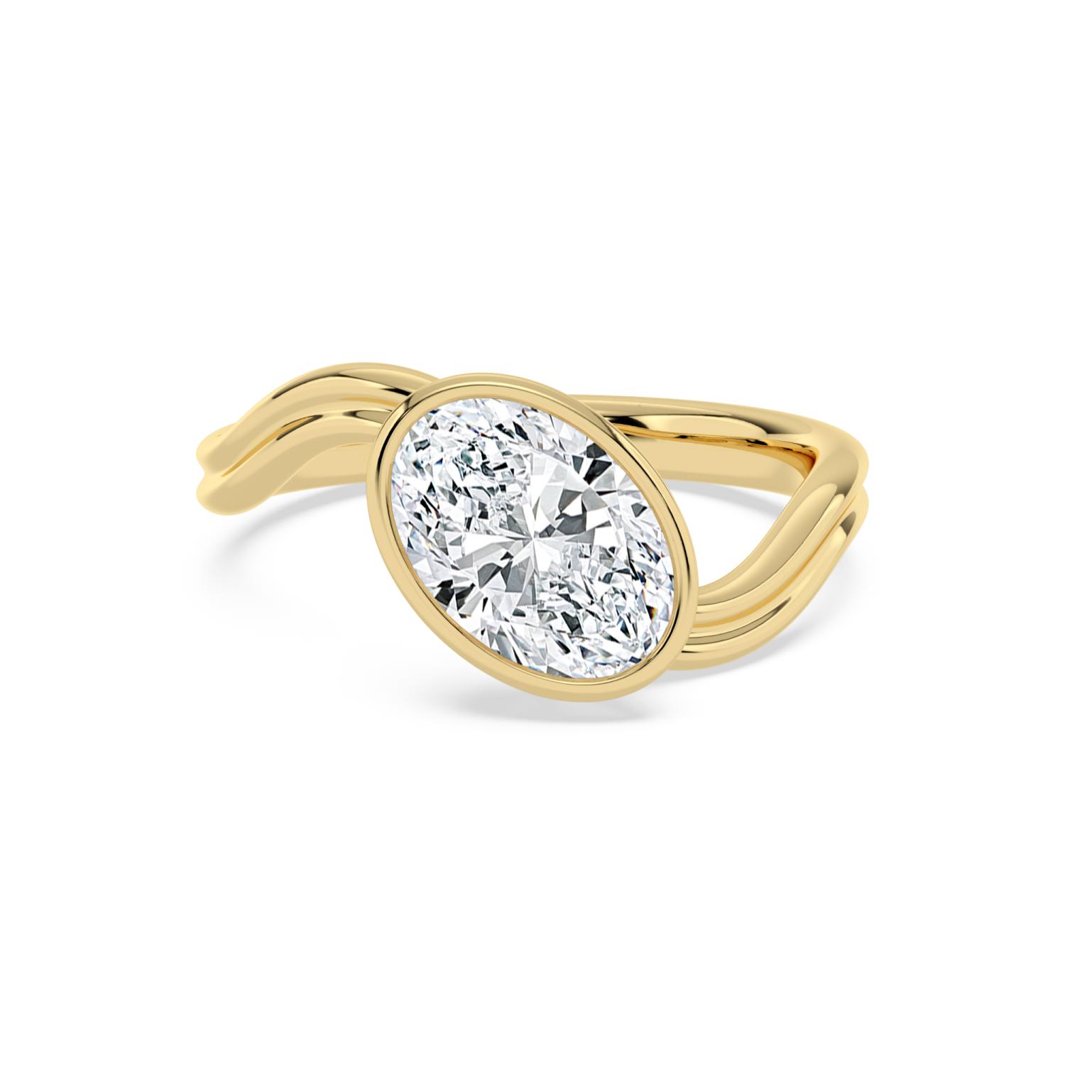 14K Yellow Gold Diamond Engagement Rings